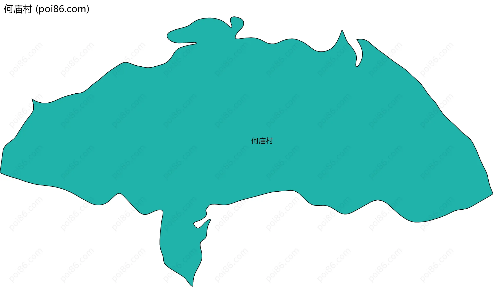 何庙村边界地图