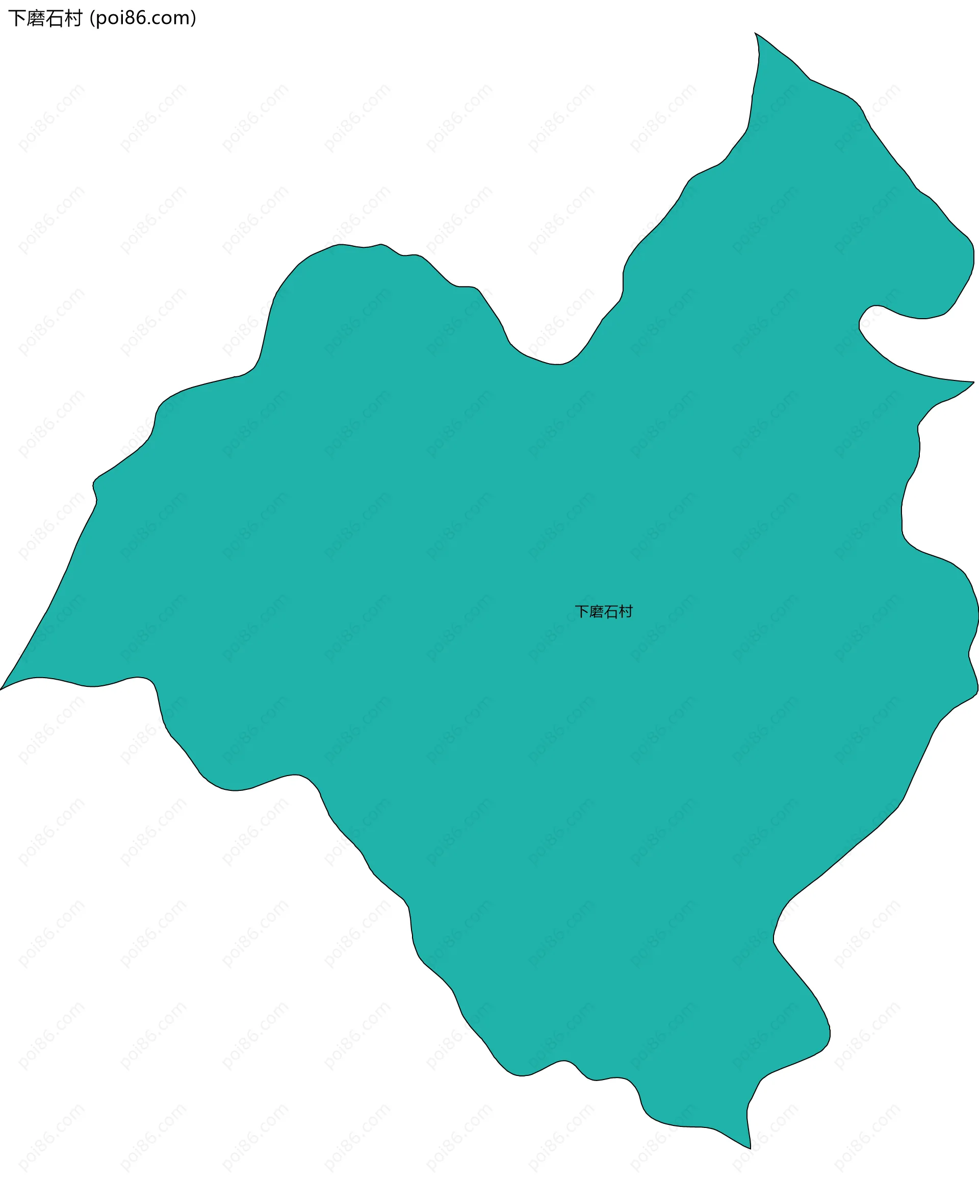 下磨石村边界地图