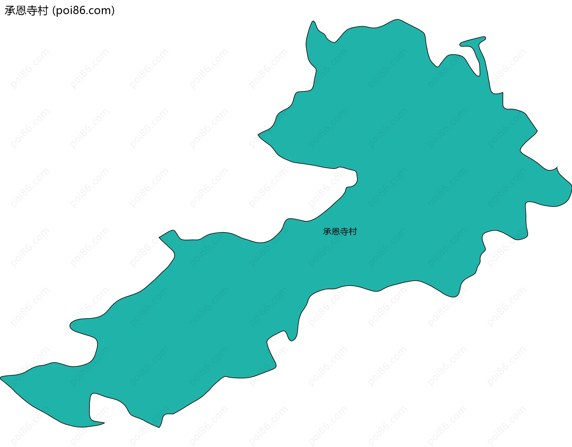 承恩寺村边界地图