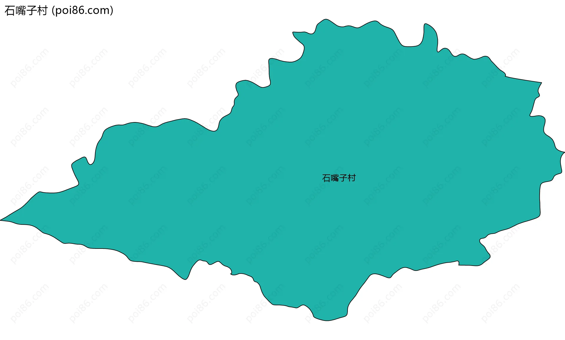 石嘴子村边界地图