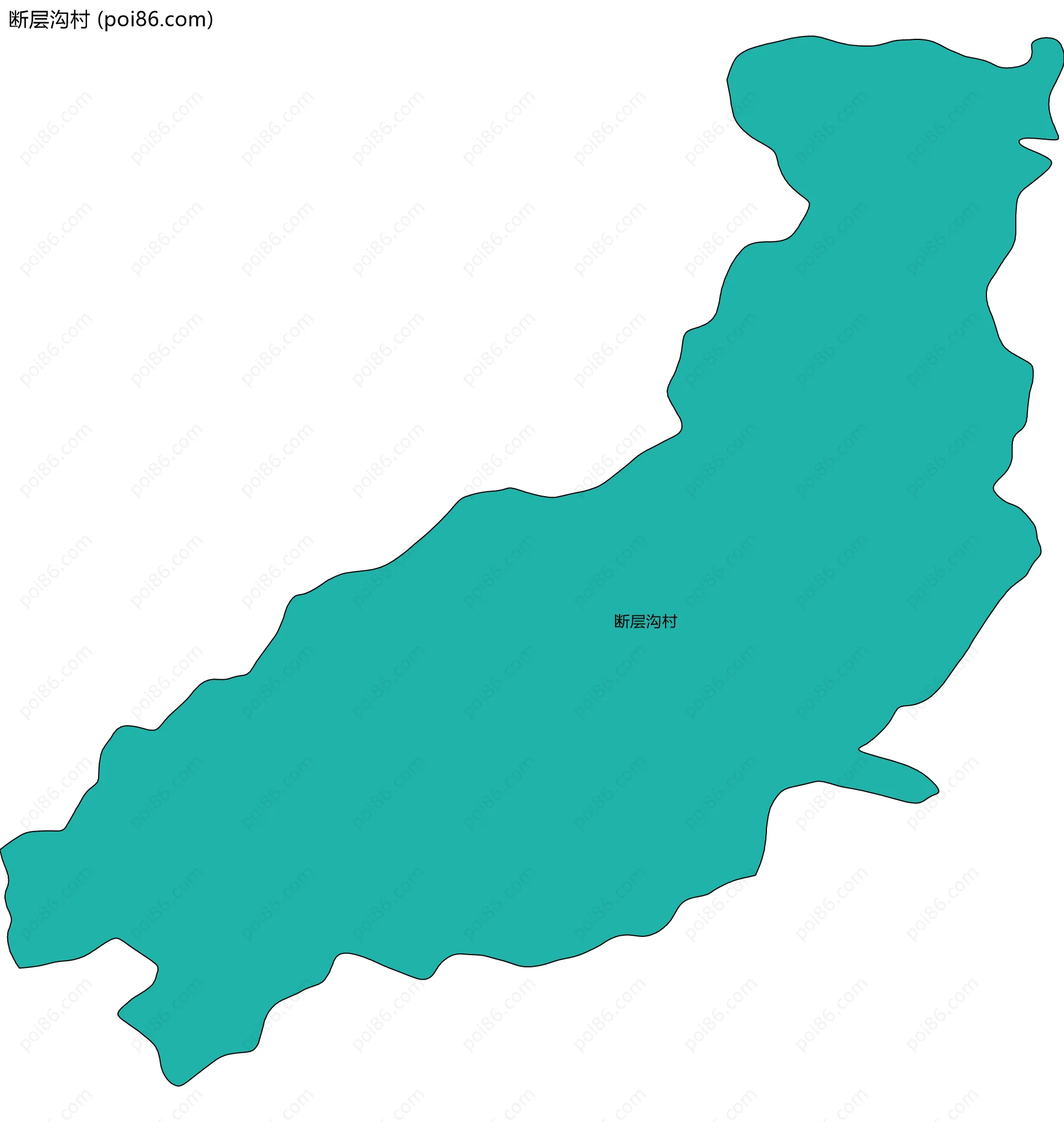 断层沟村边界地图