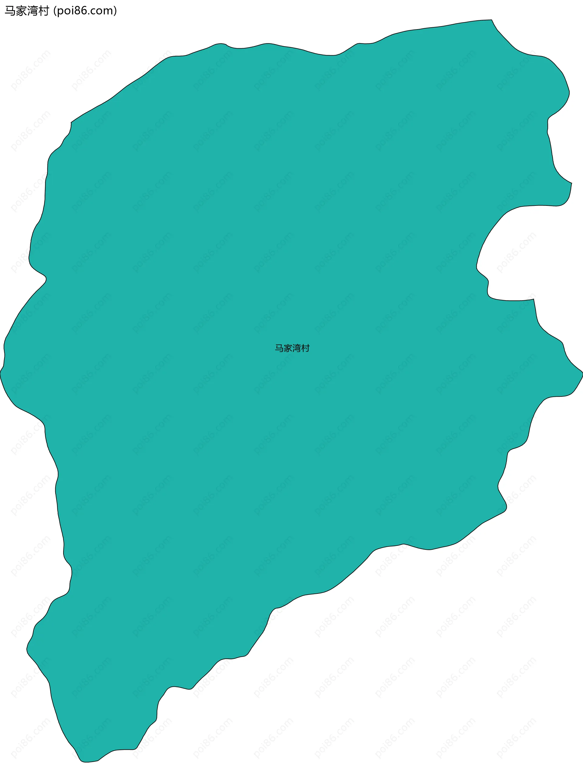 马家湾村边界地图