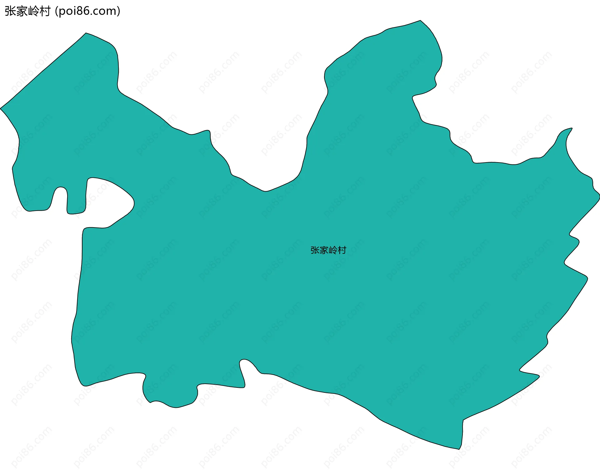 张家岭村边界地图