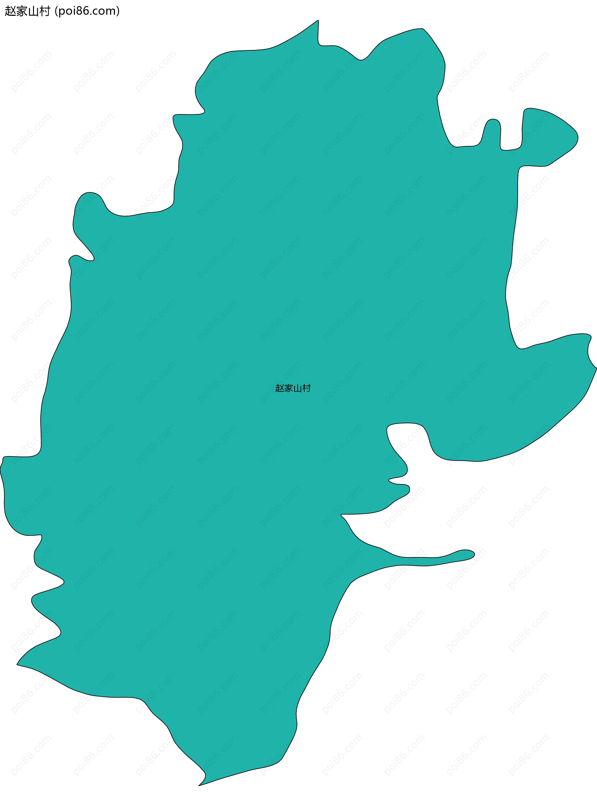 赵家山村边界地图