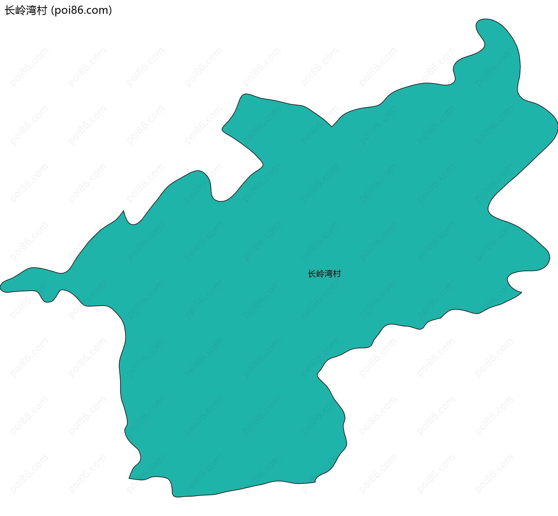 长岭湾村边界地图