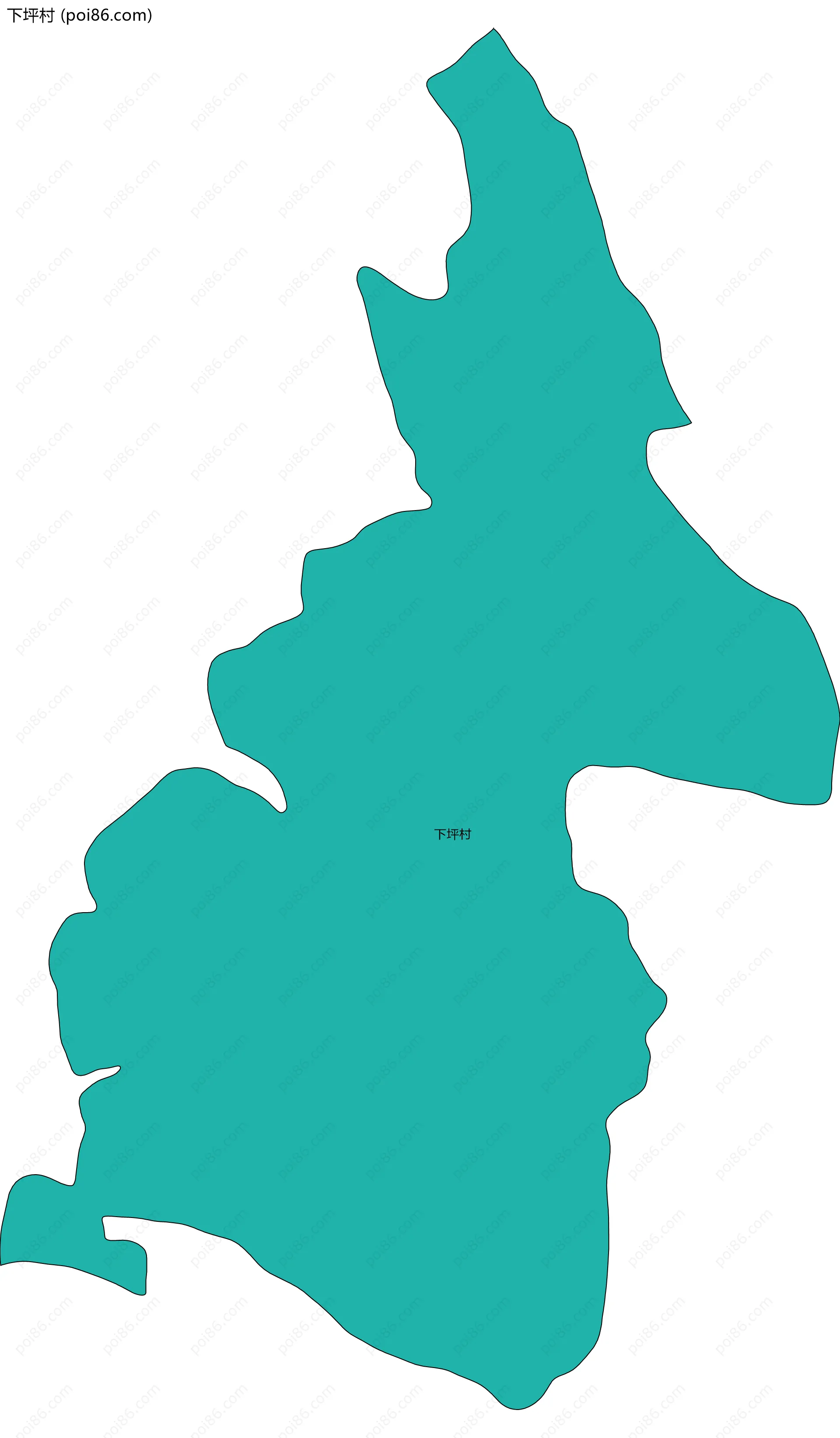 下坪村边界地图