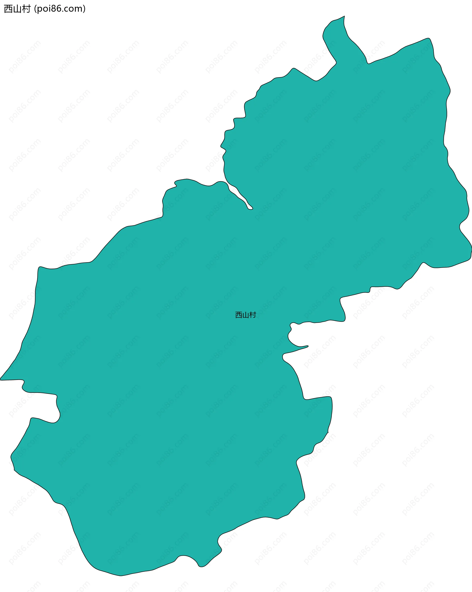 西山村边界地图