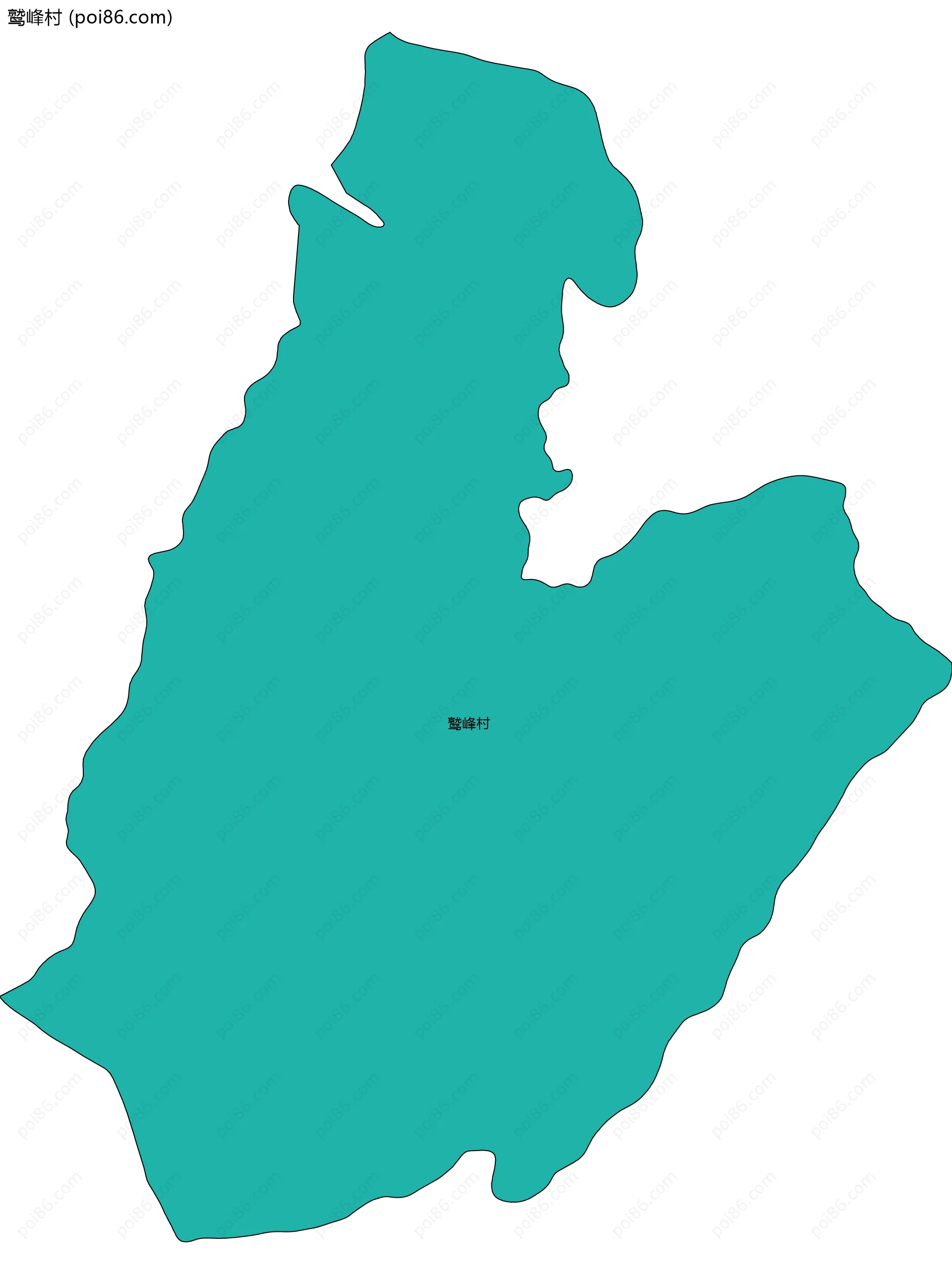 鹫峰村边界地图