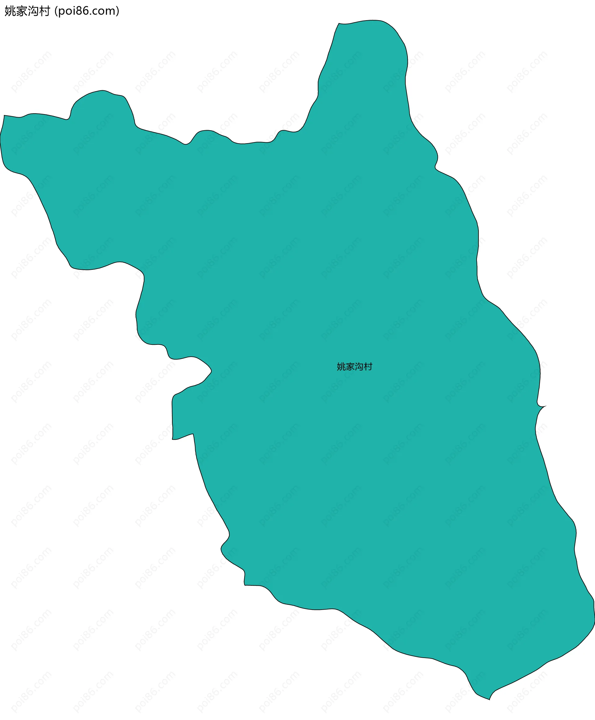 姚家沟村边界地图