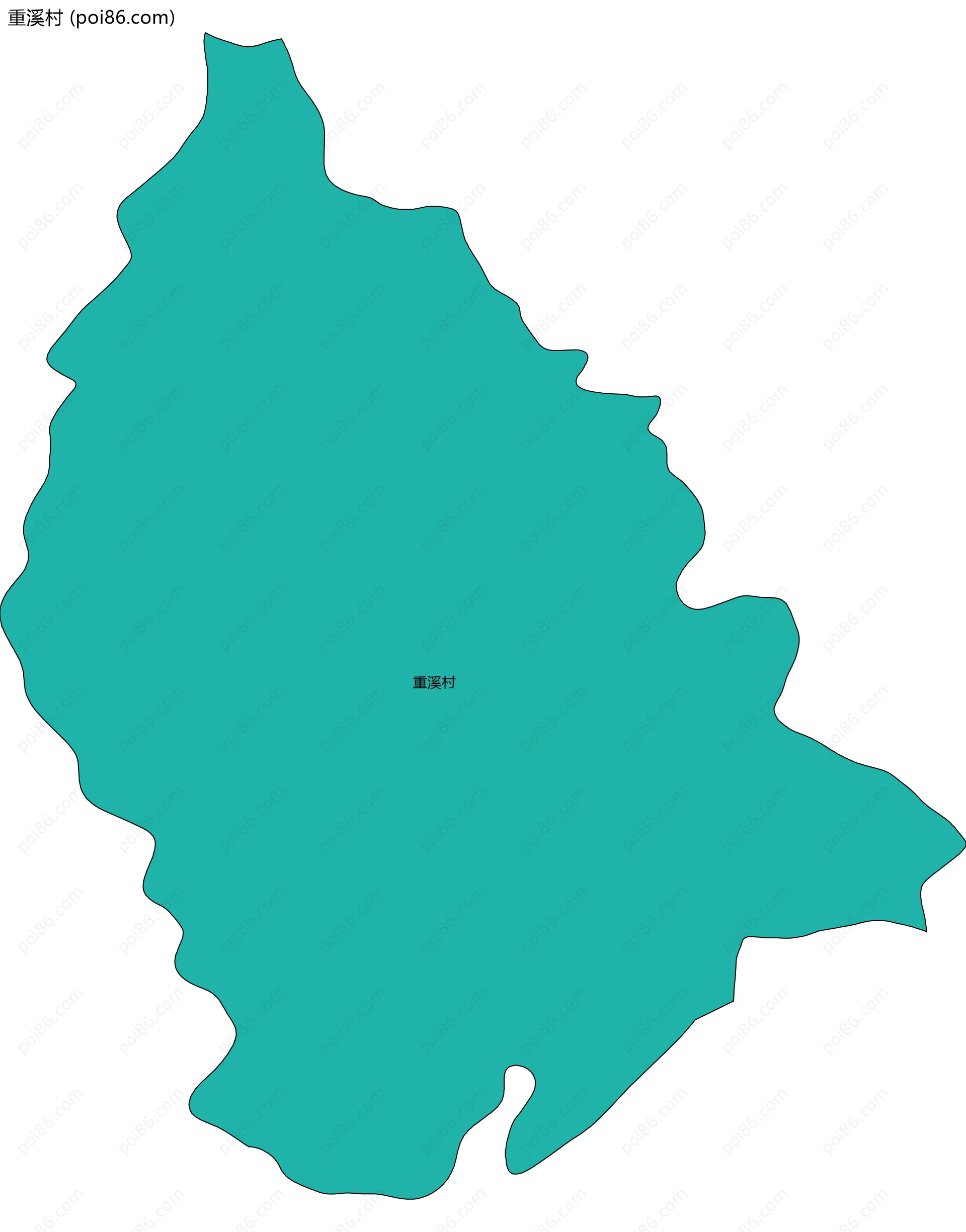 重溪村边界地图