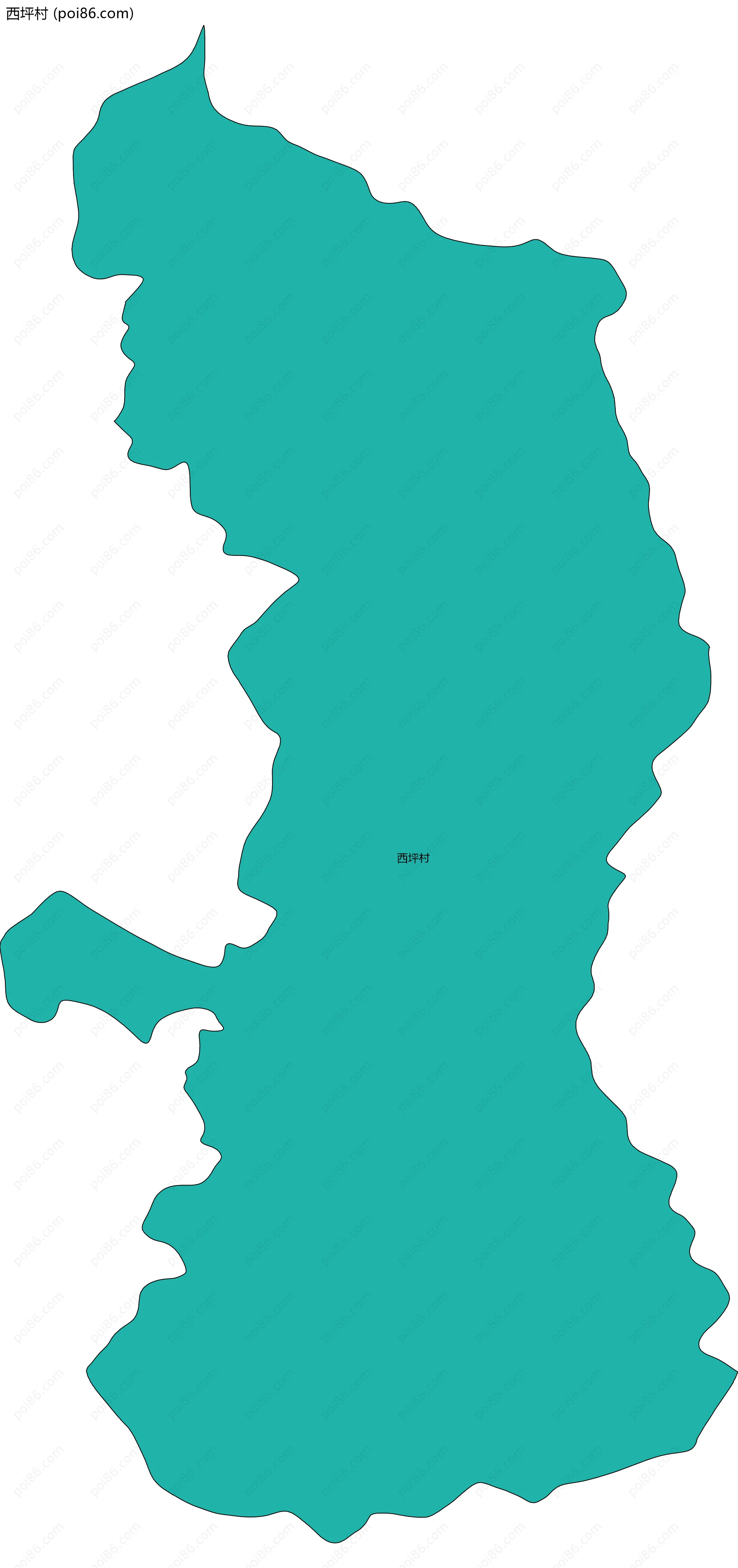 西坪村边界地图