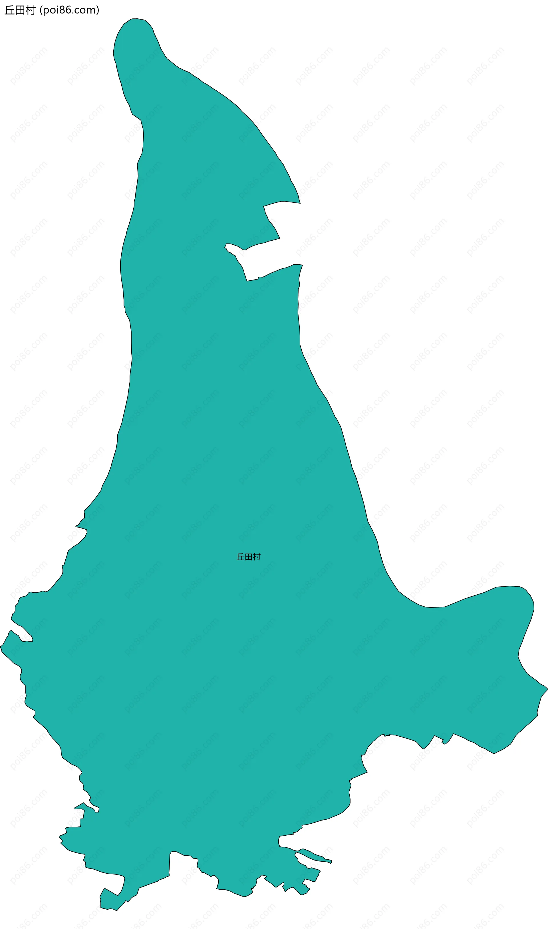 丘田村边界地图