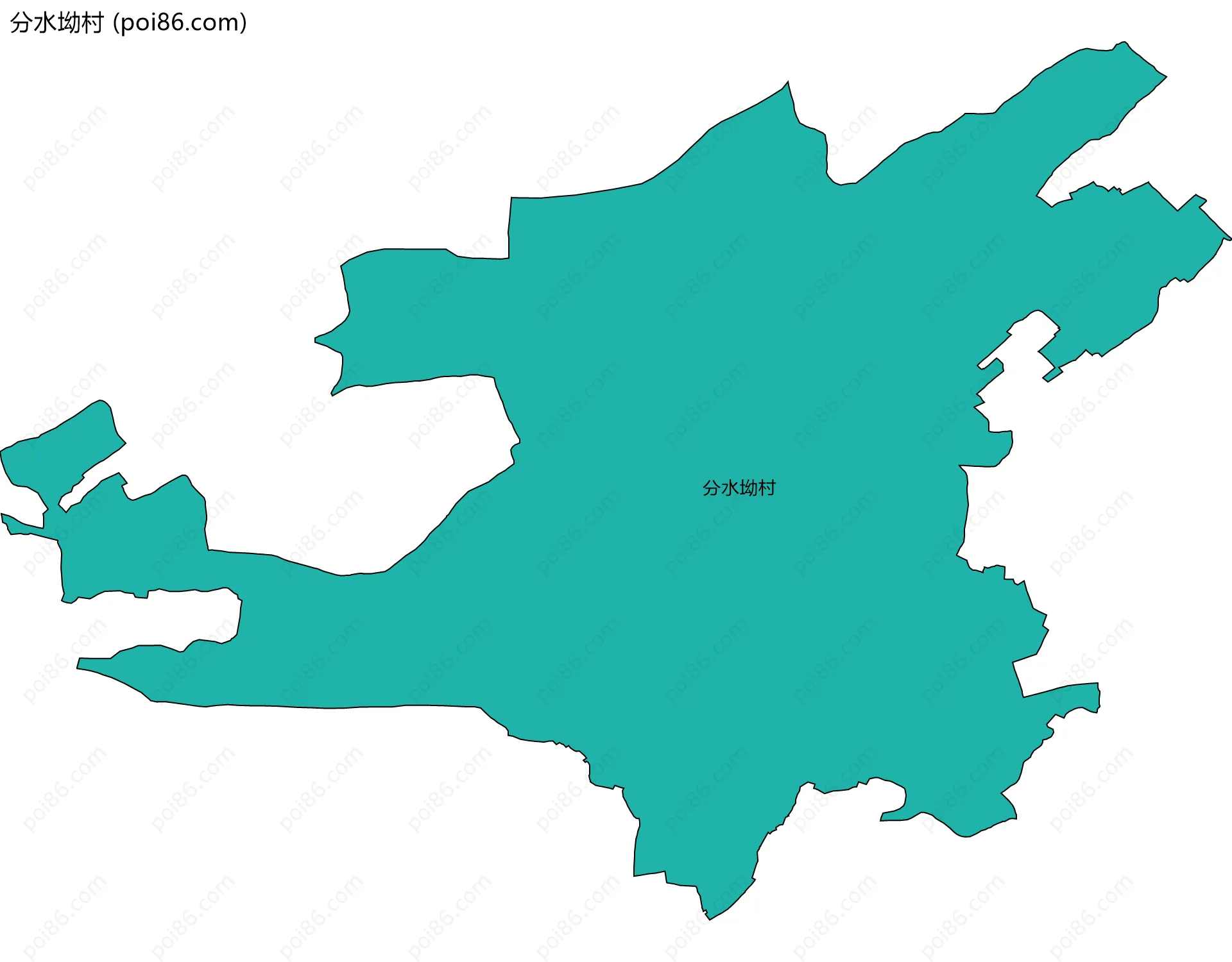 分水坳村边界地图