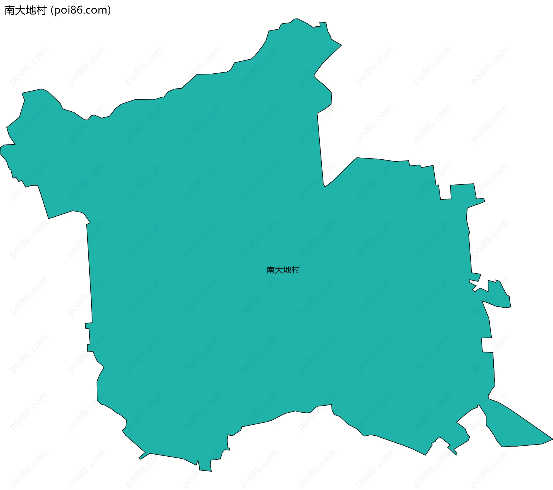 南大地村边界地图