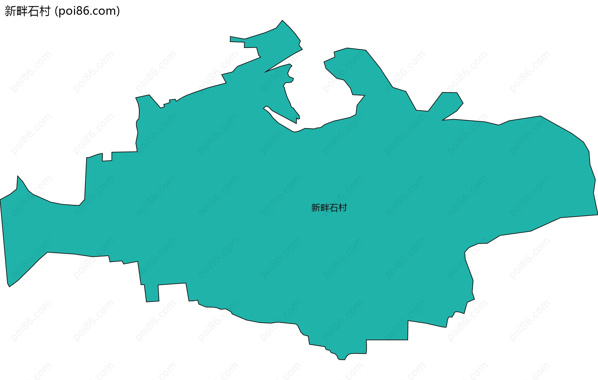 新畔石村边界地图
