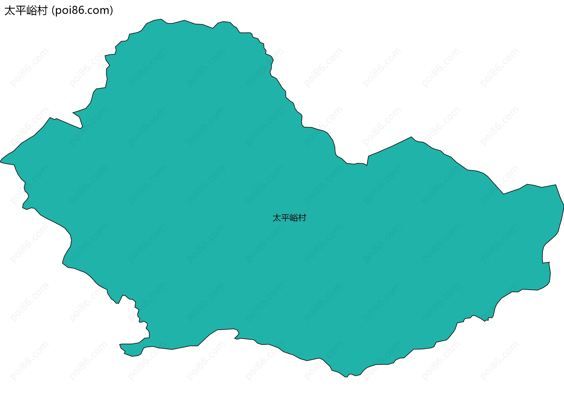 太平峪村边界地图
