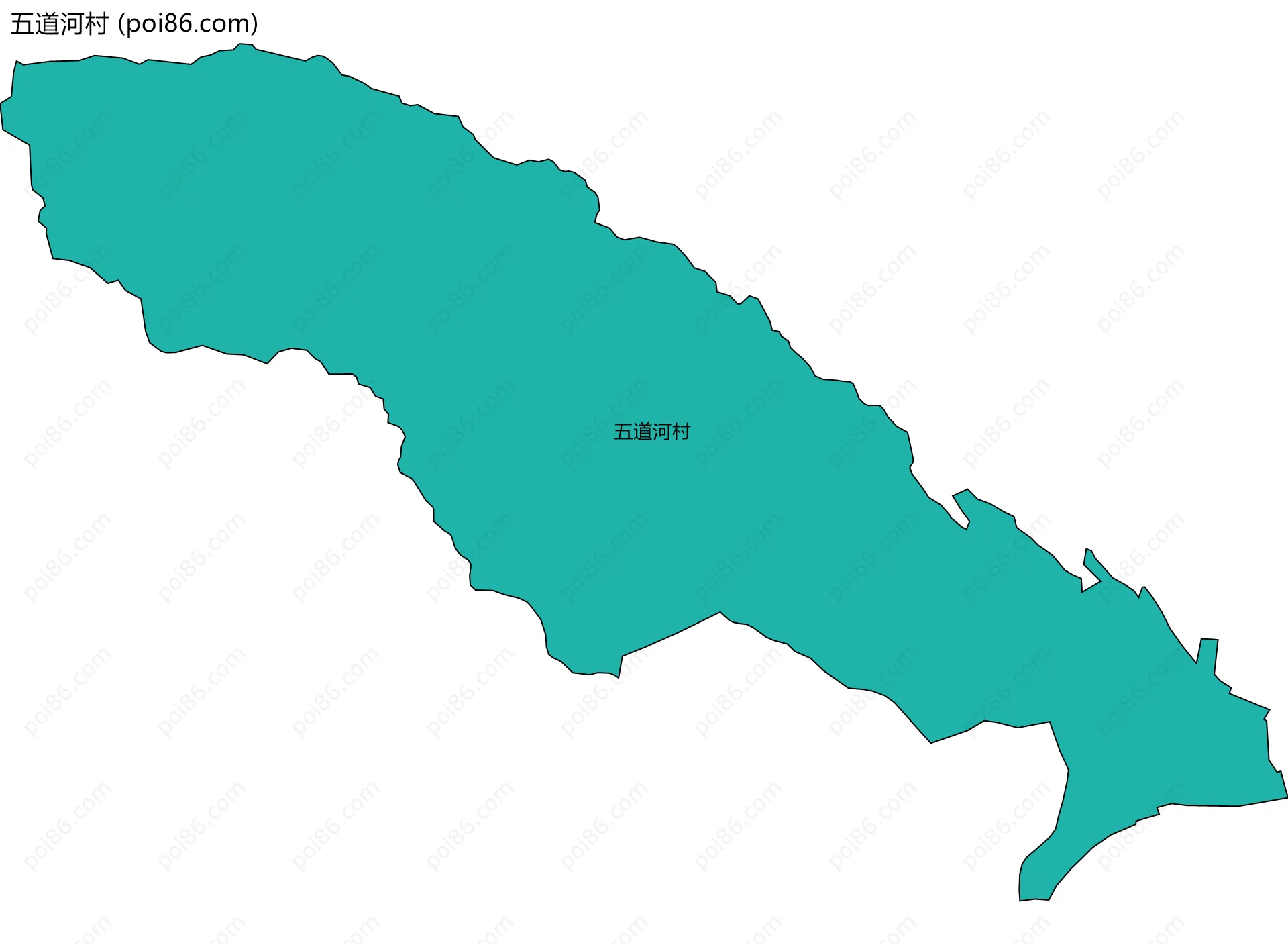 五道河村边界地图