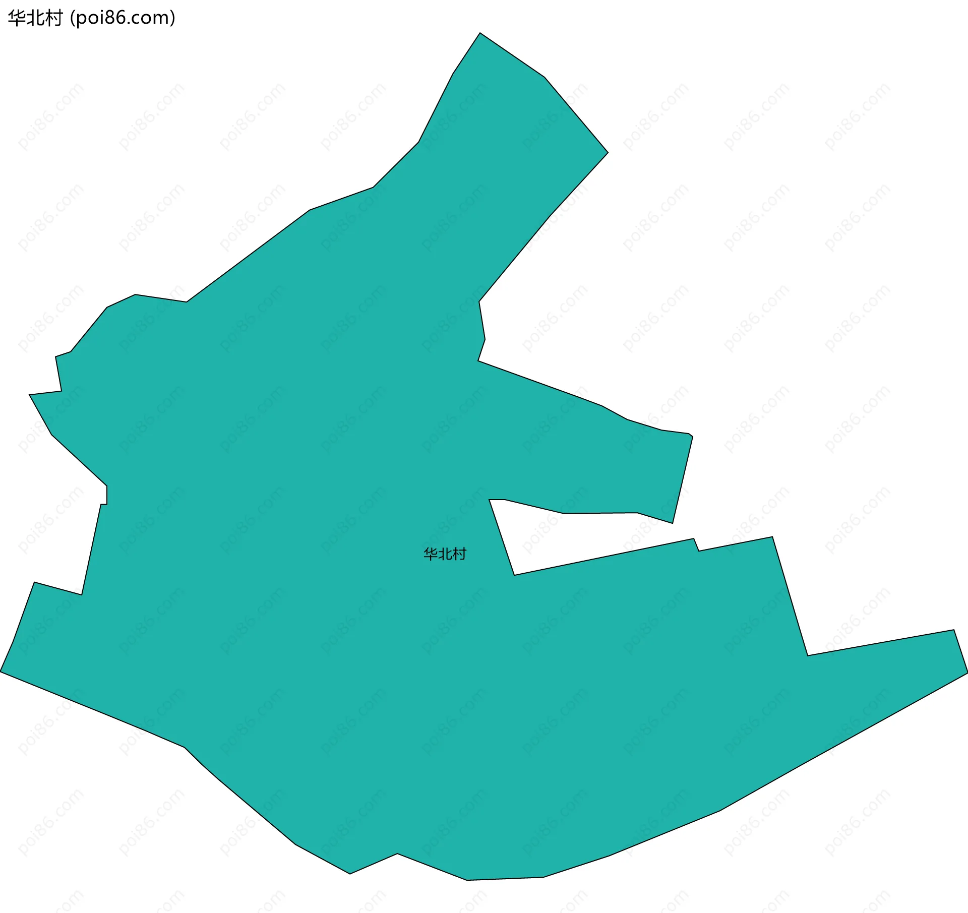 华北村边界地图