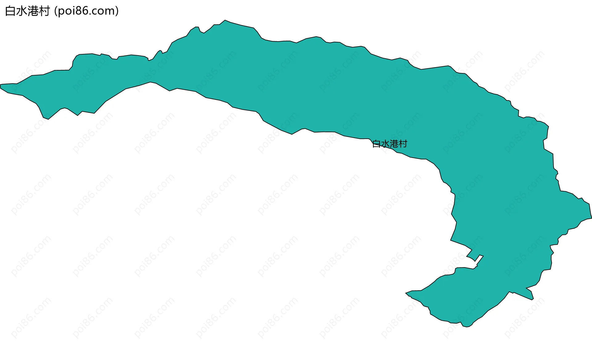 白水港村边界地图