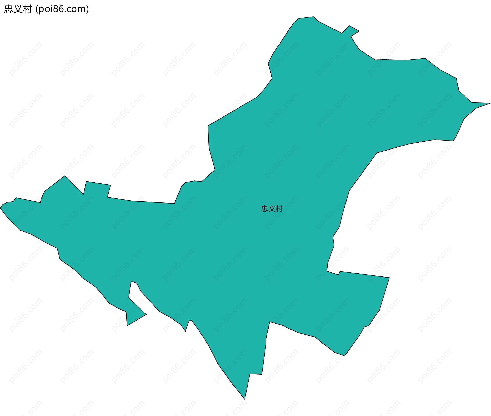 忠义村边界地图