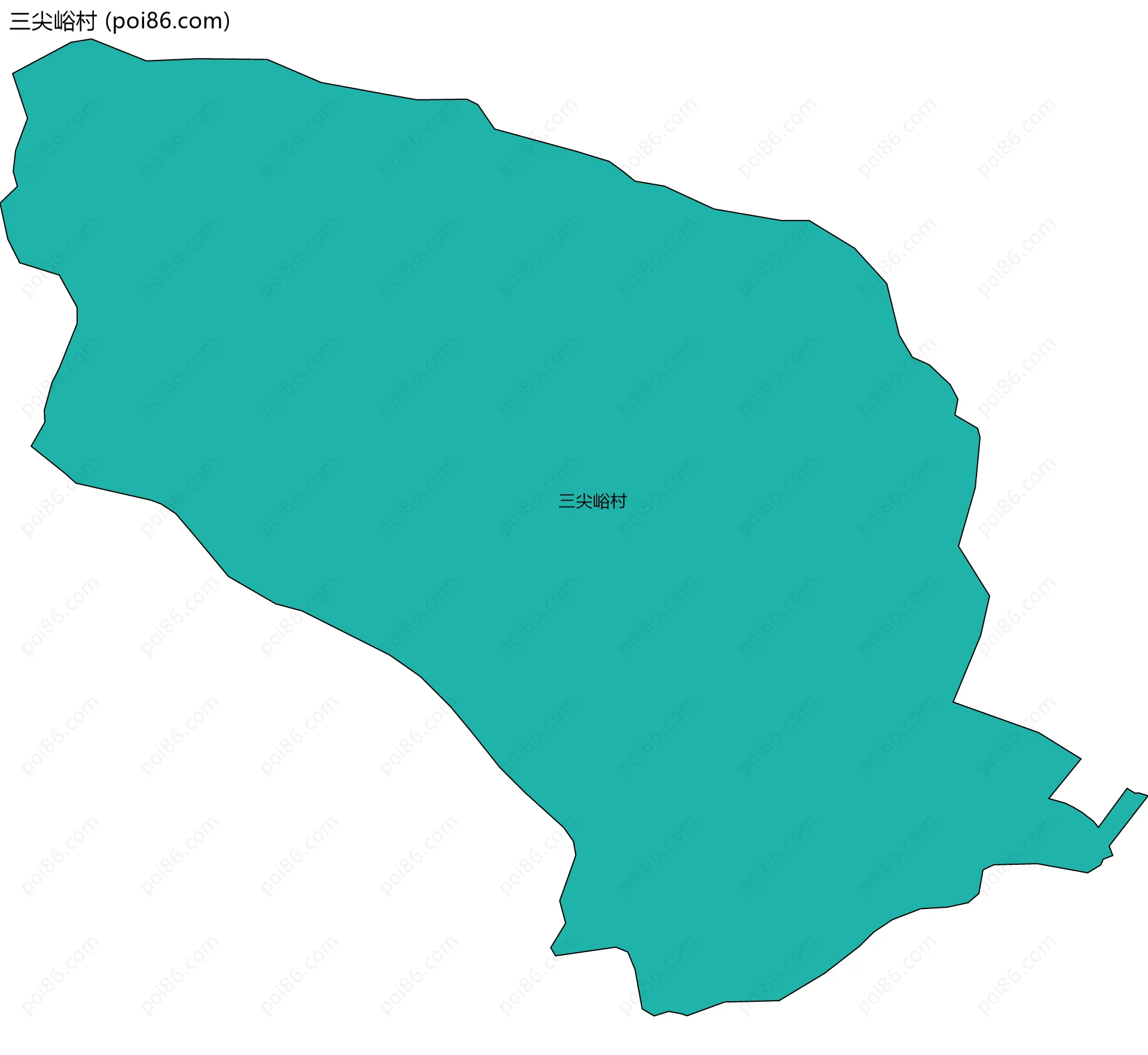 三尖峪村边界地图