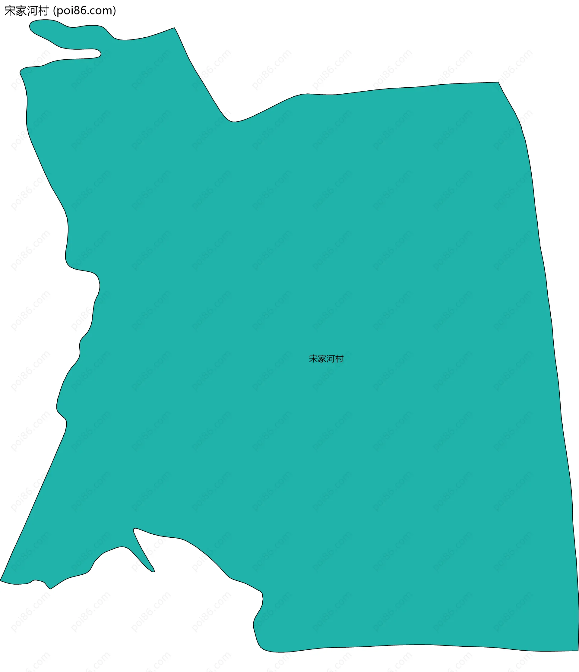 宋家河村边界地图