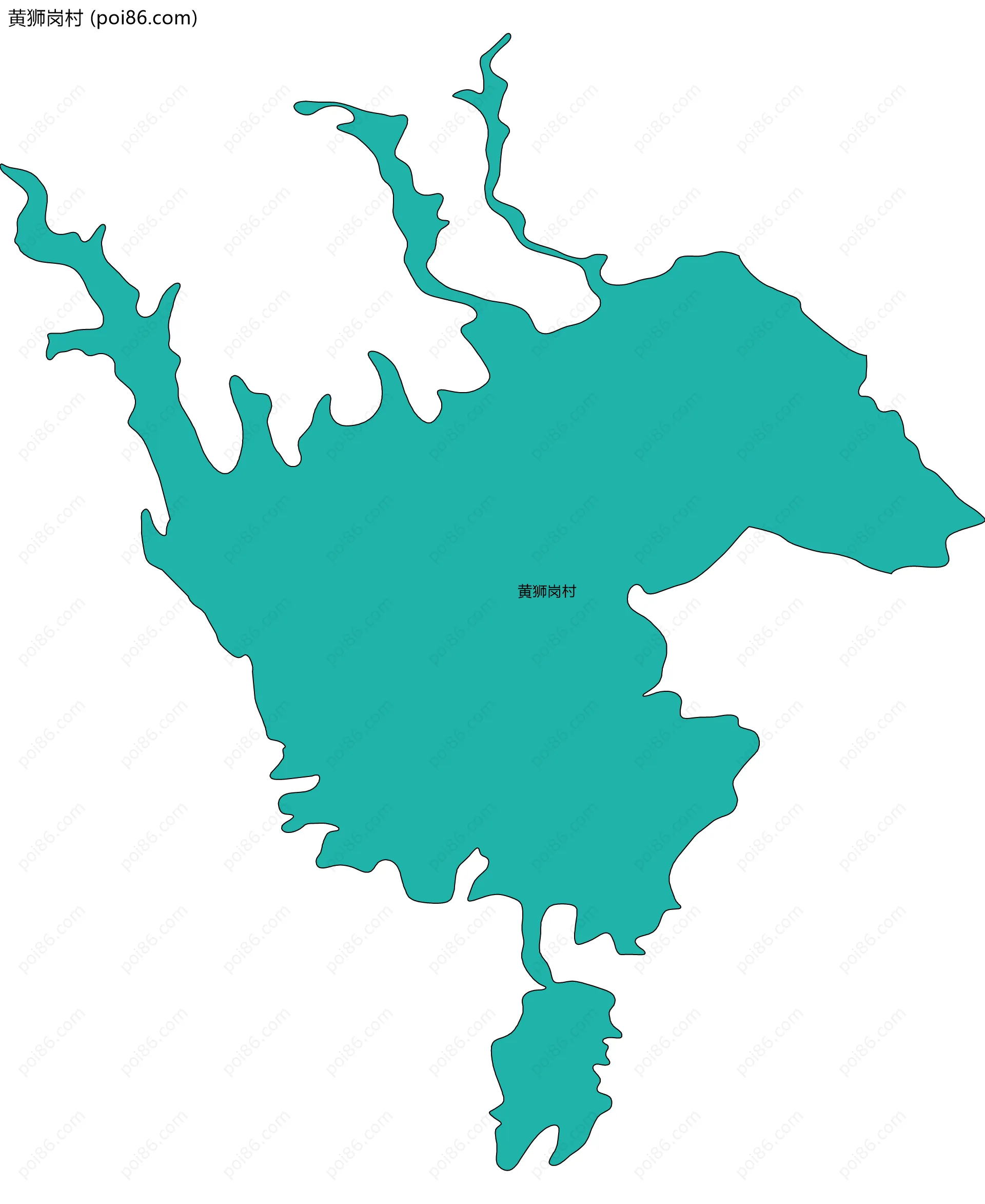 黄狮岗村边界地图