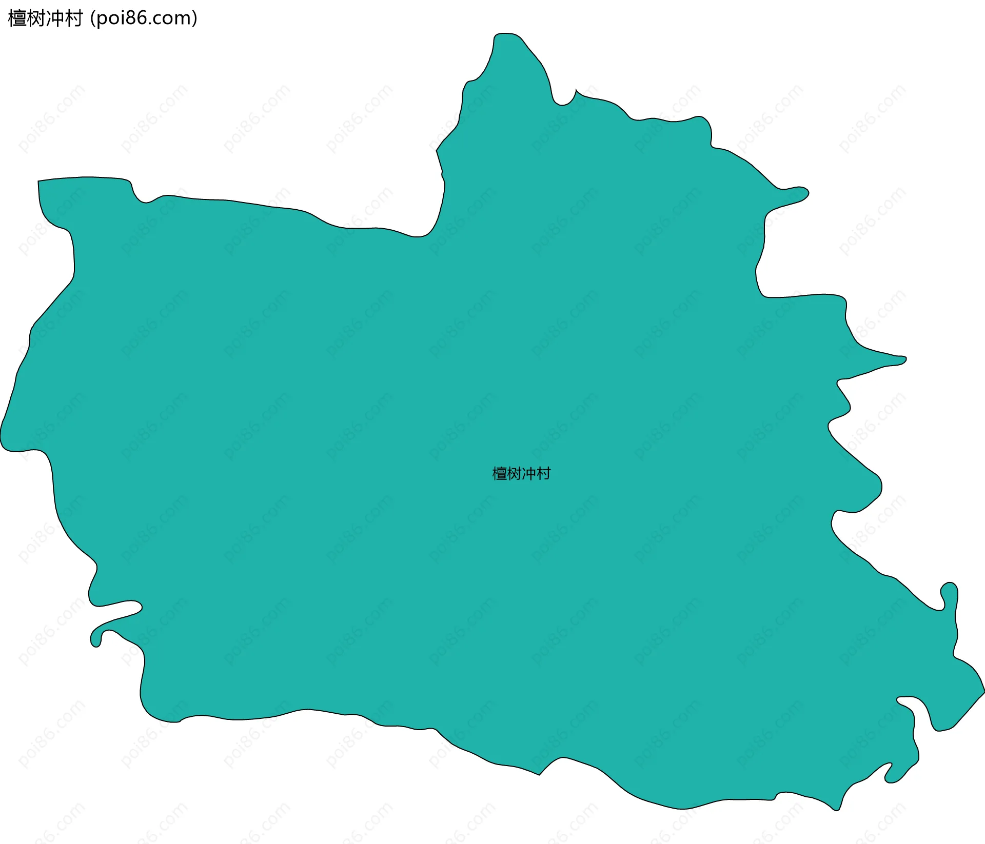 檀树冲村边界地图