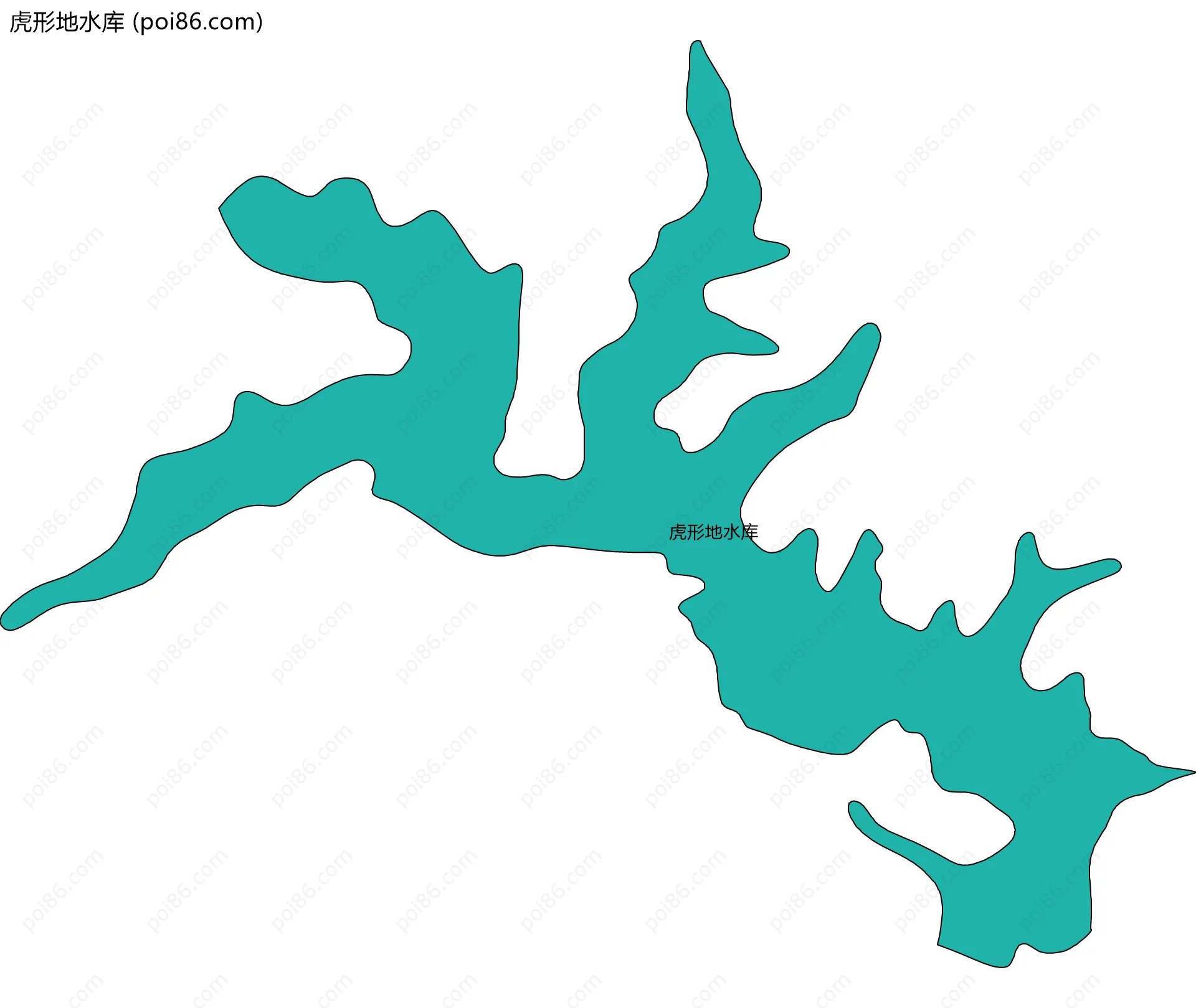 虎形地水库边界地图