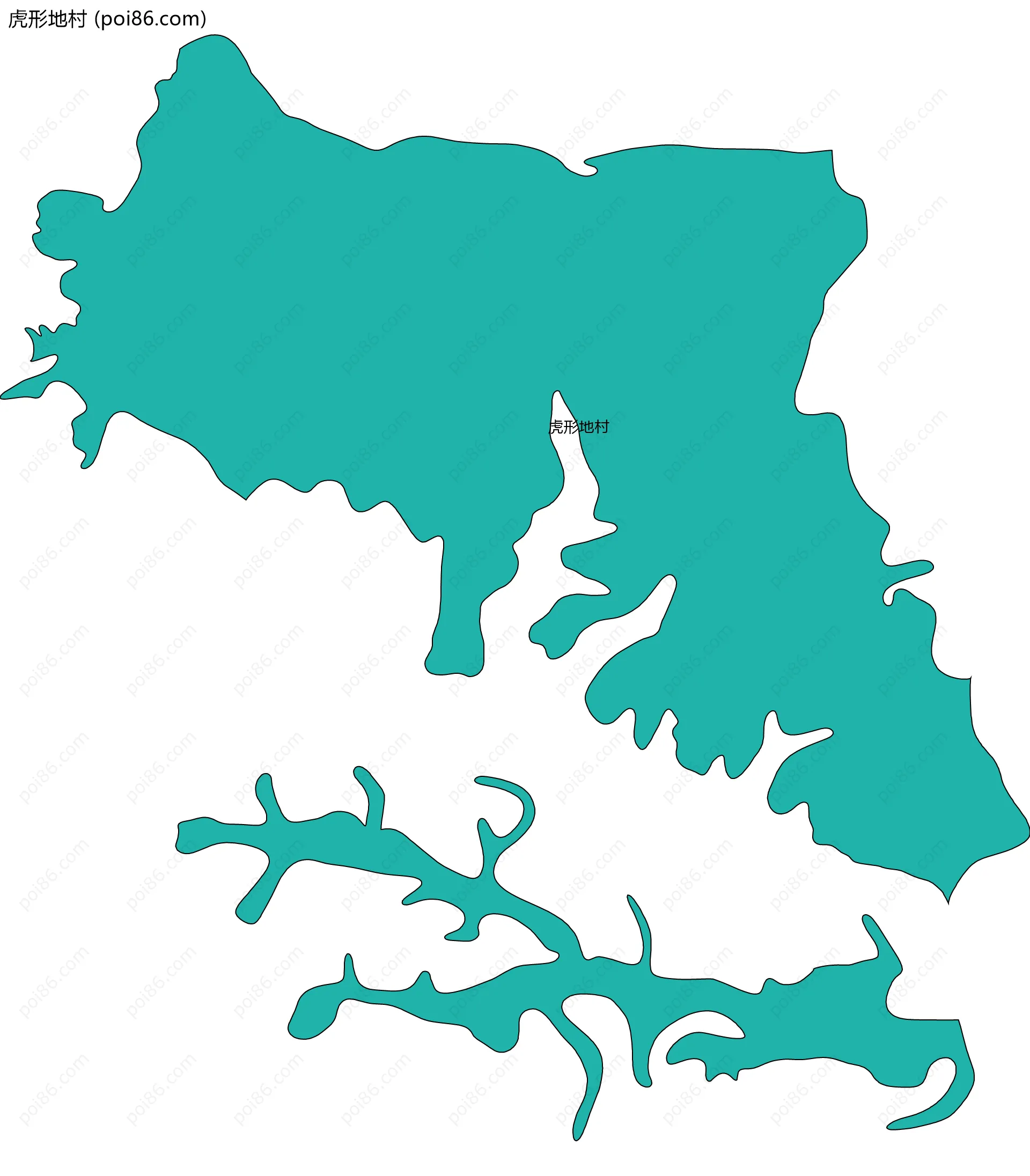 虎形地村边界地图