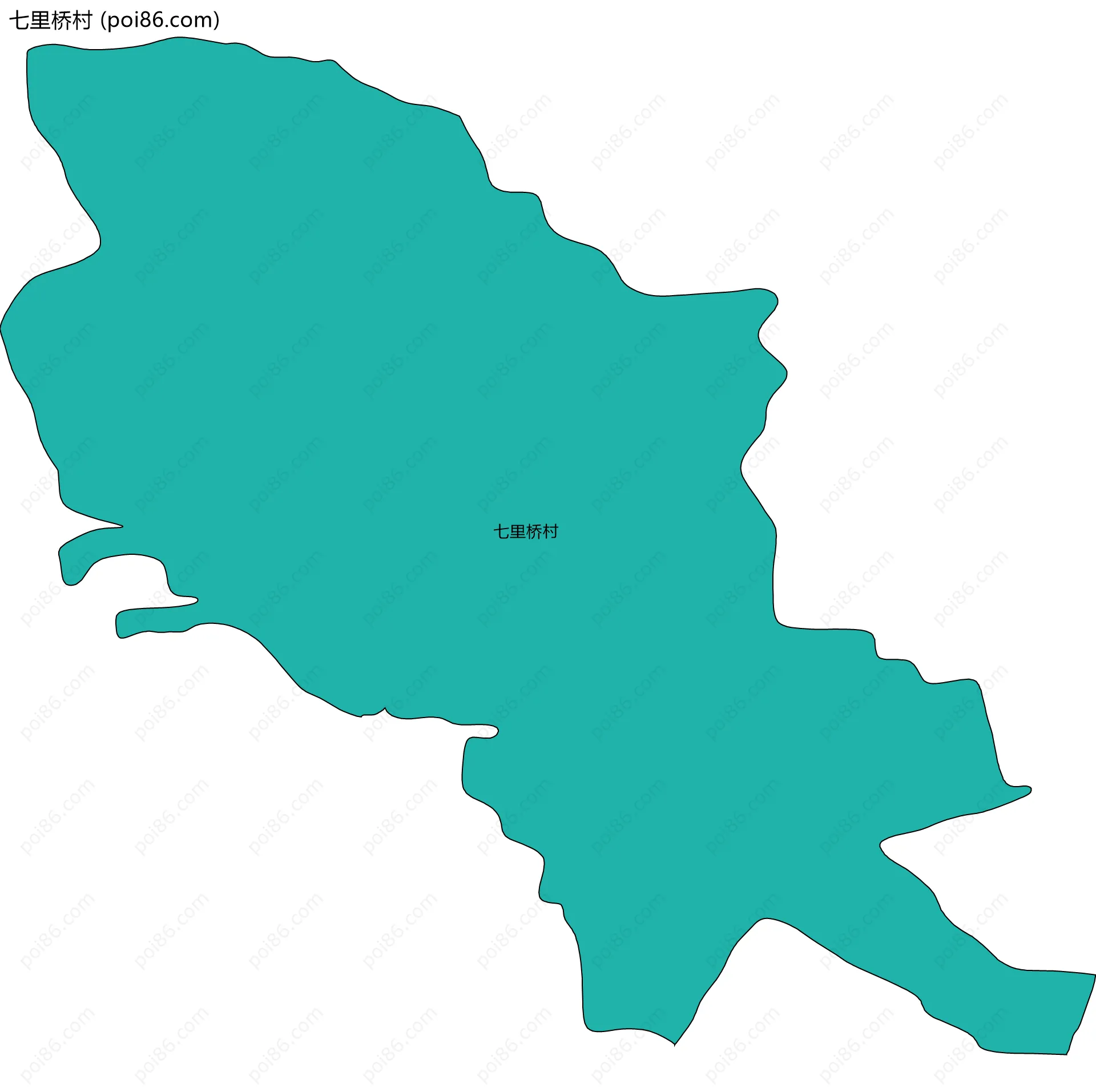 七里桥村边界地图