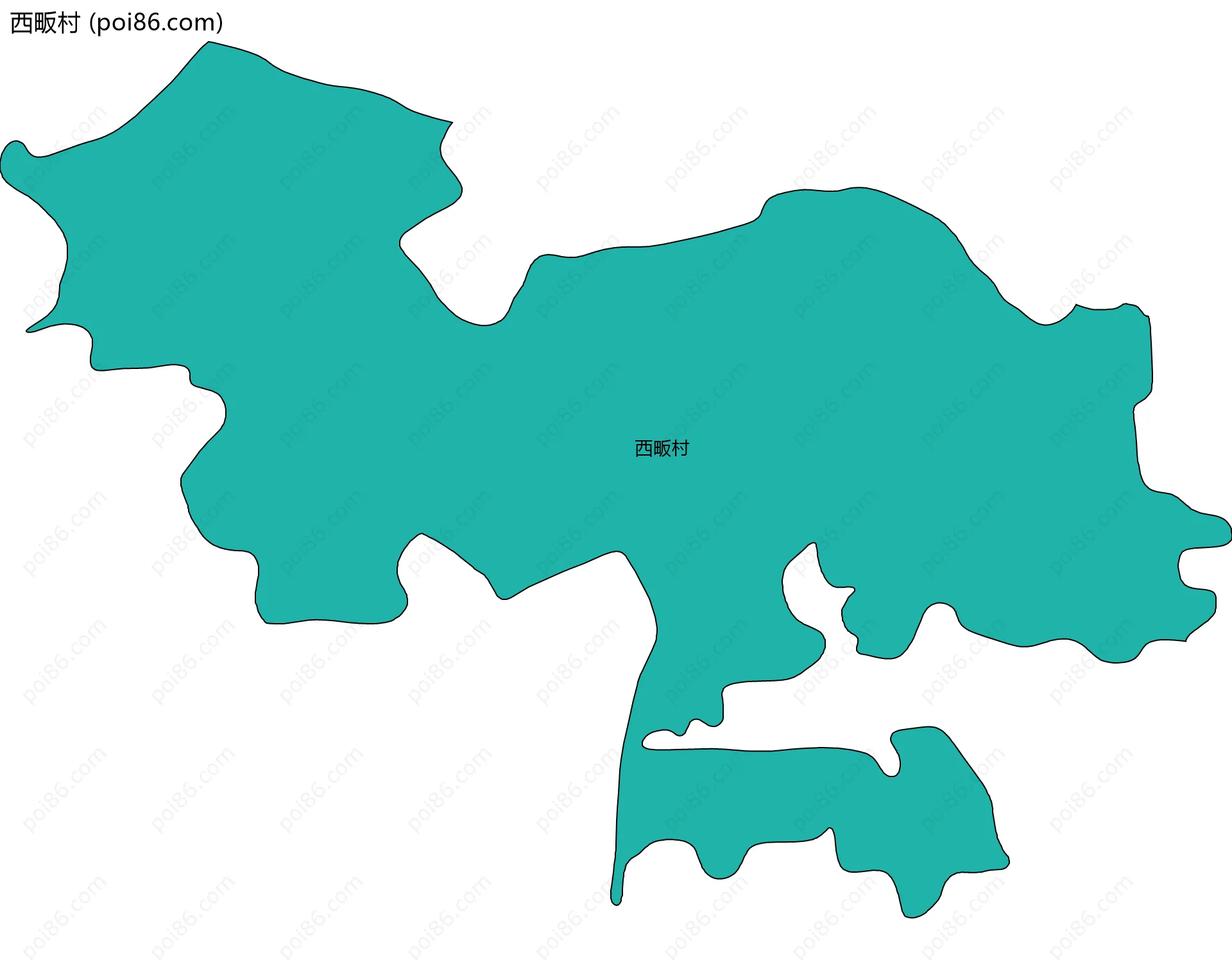 西畈村边界地图