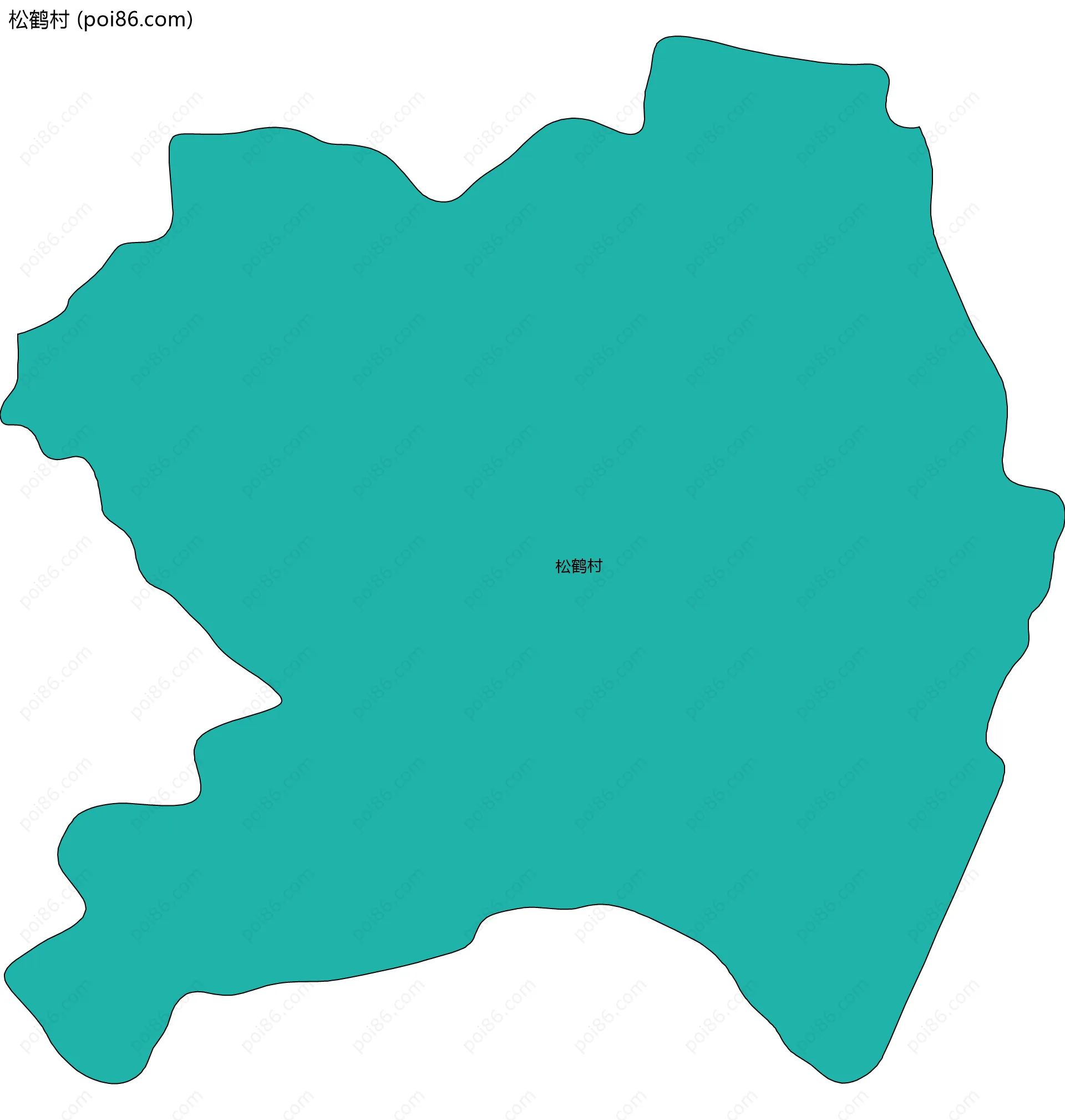 松鹤村边界地图