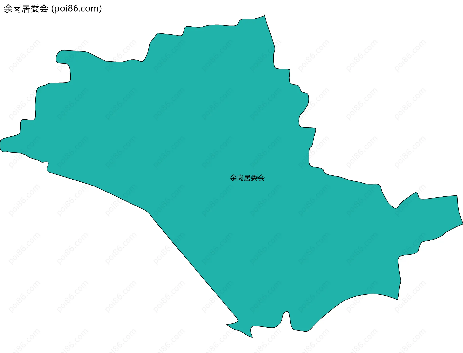 余岗居委会边界地图