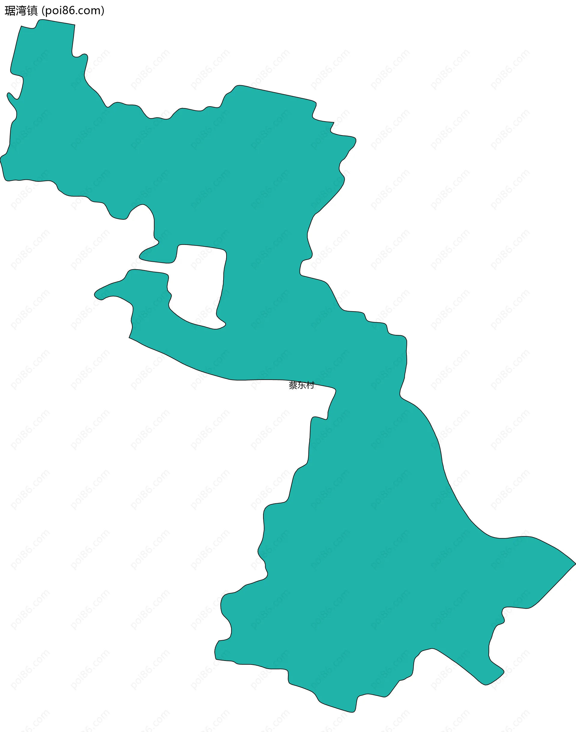 琚湾镇边界地图(五级行政区划)