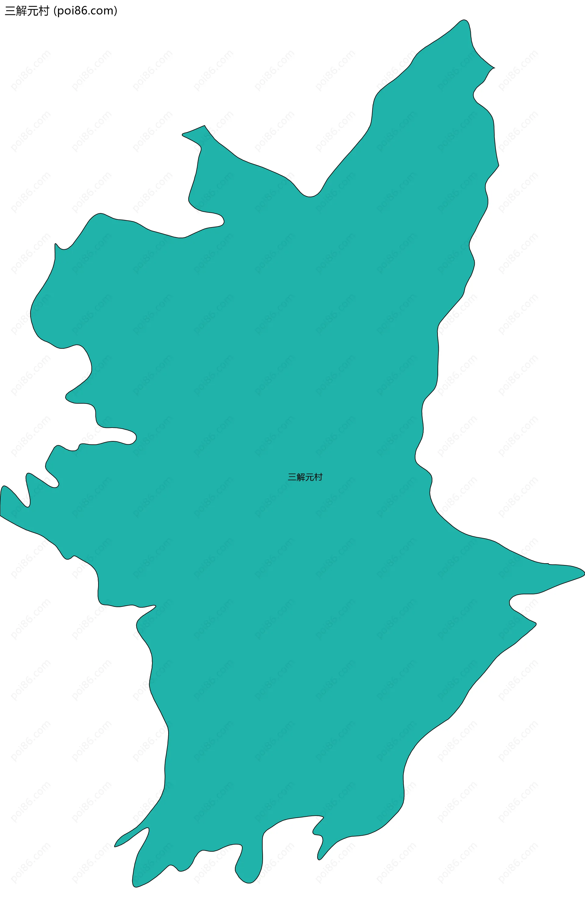 三解元村边界地图
