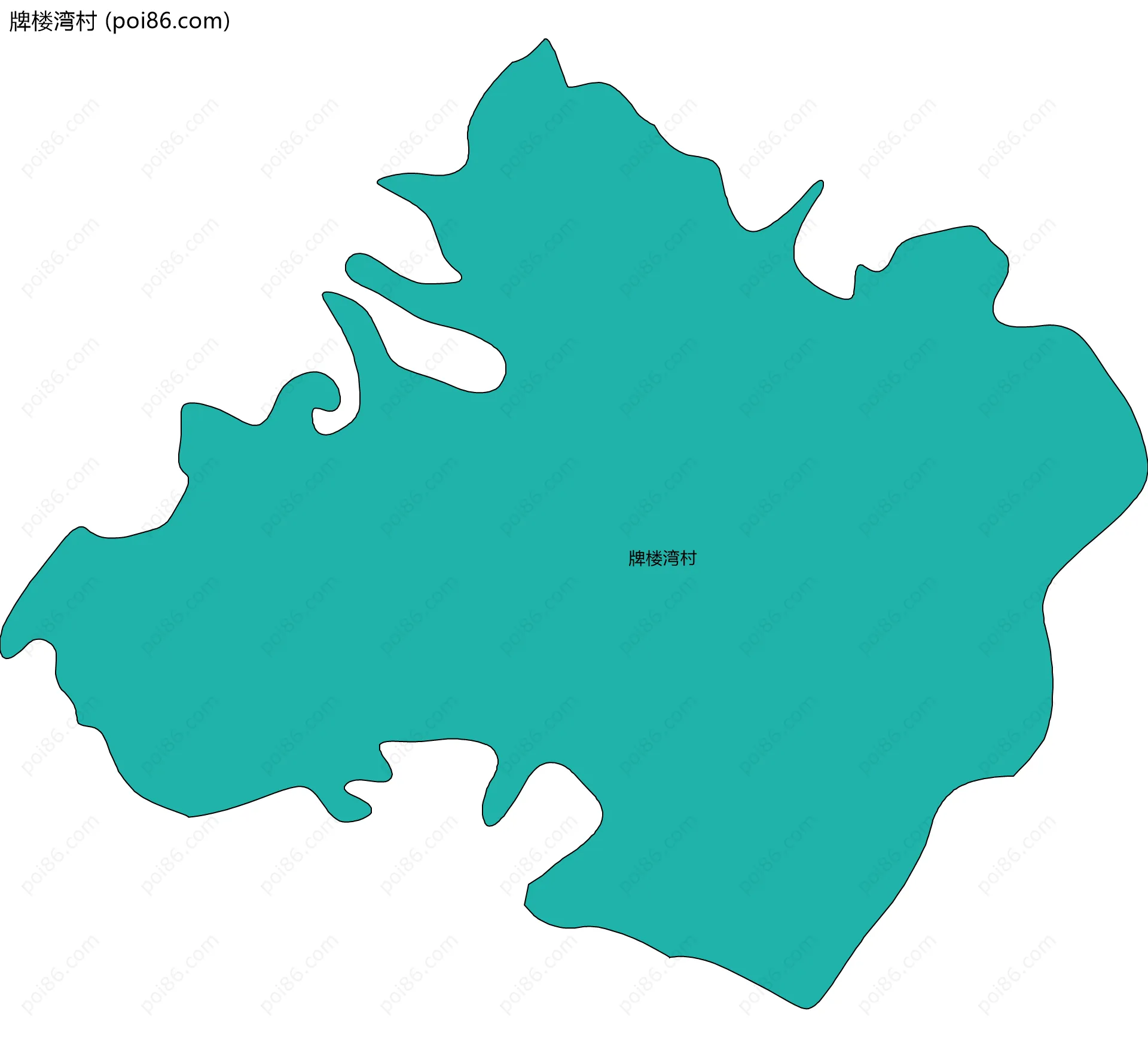 牌楼湾村边界地图