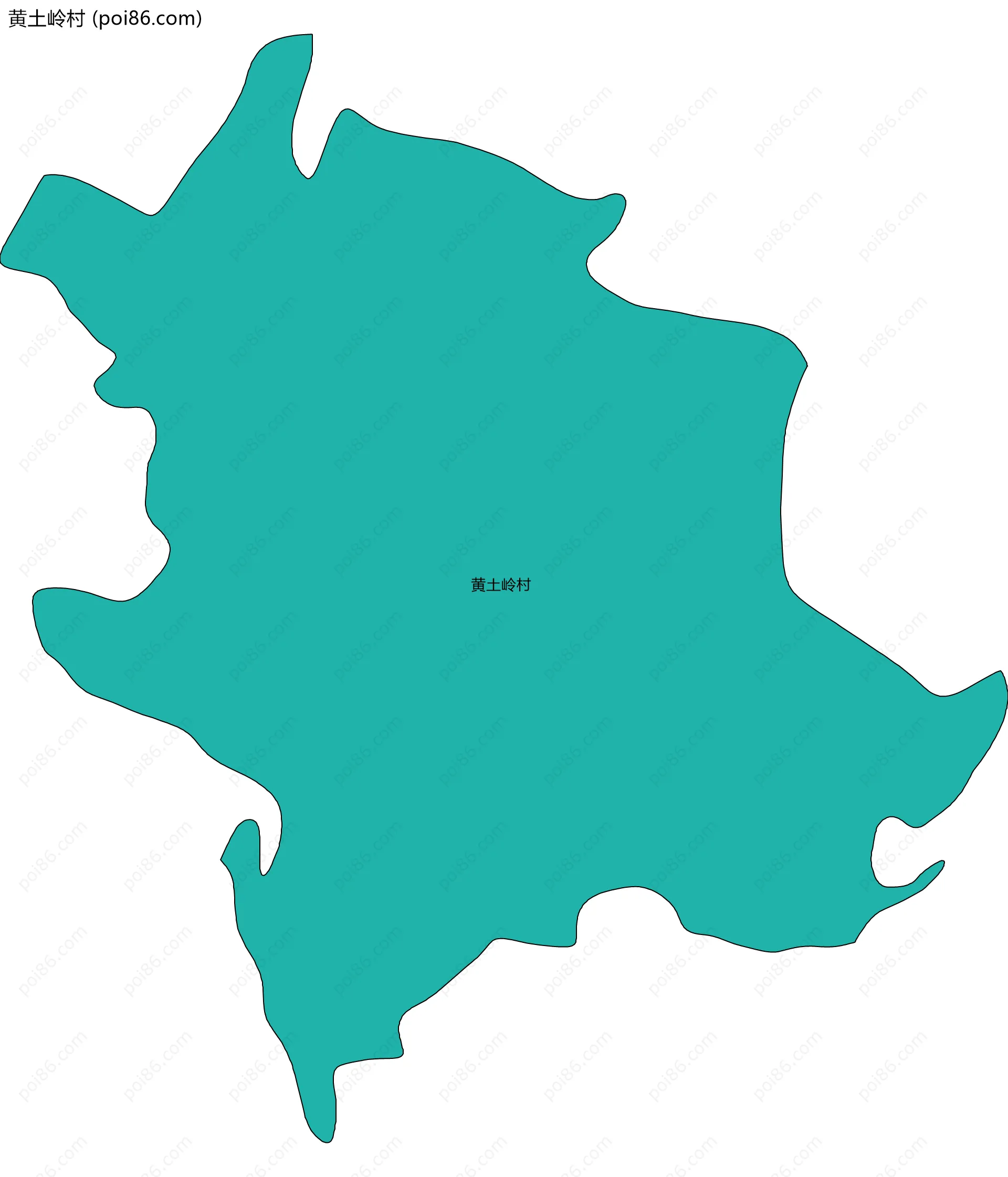 黄土岭村边界地图