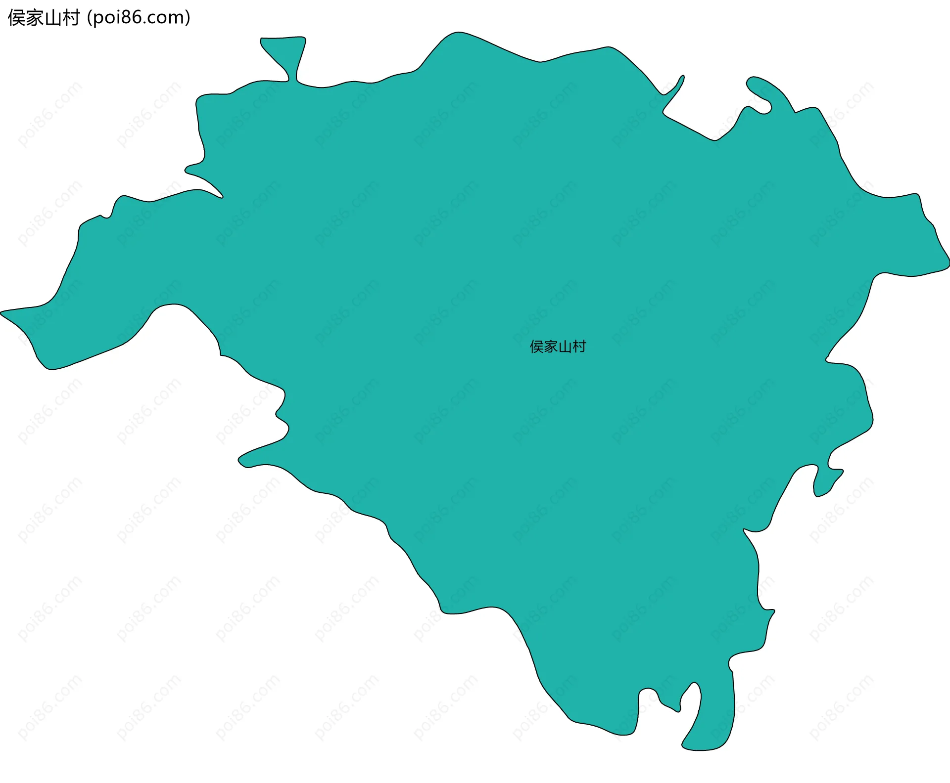侯家山村边界地图