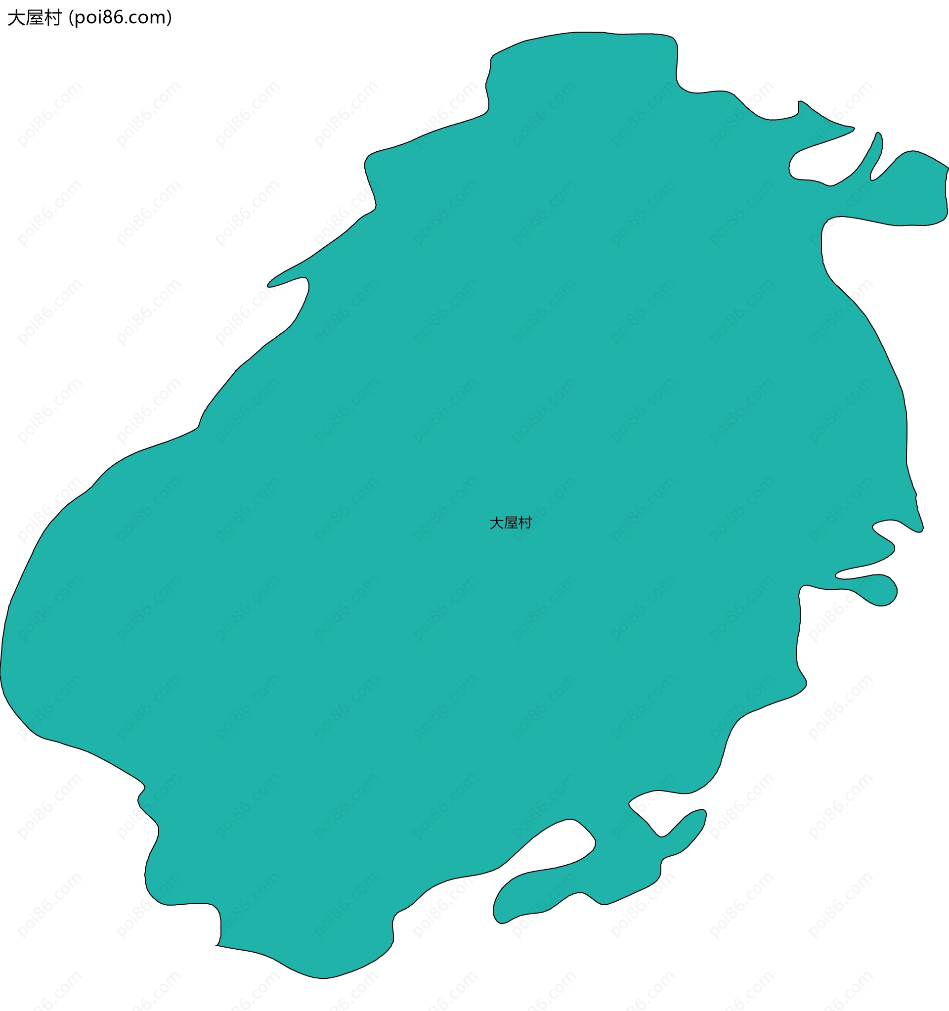 大屋村边界地图