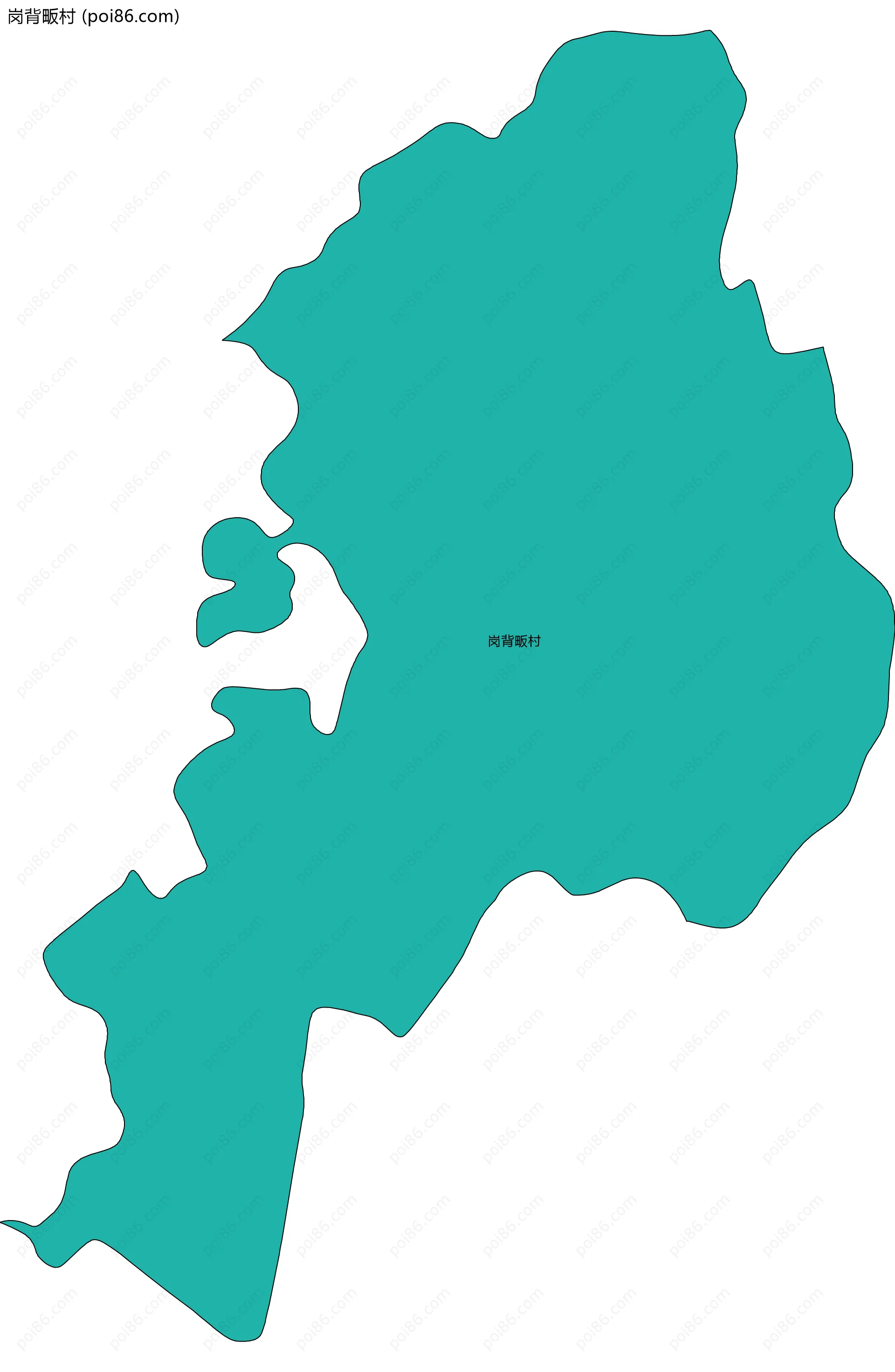 岗背畈村边界地图
