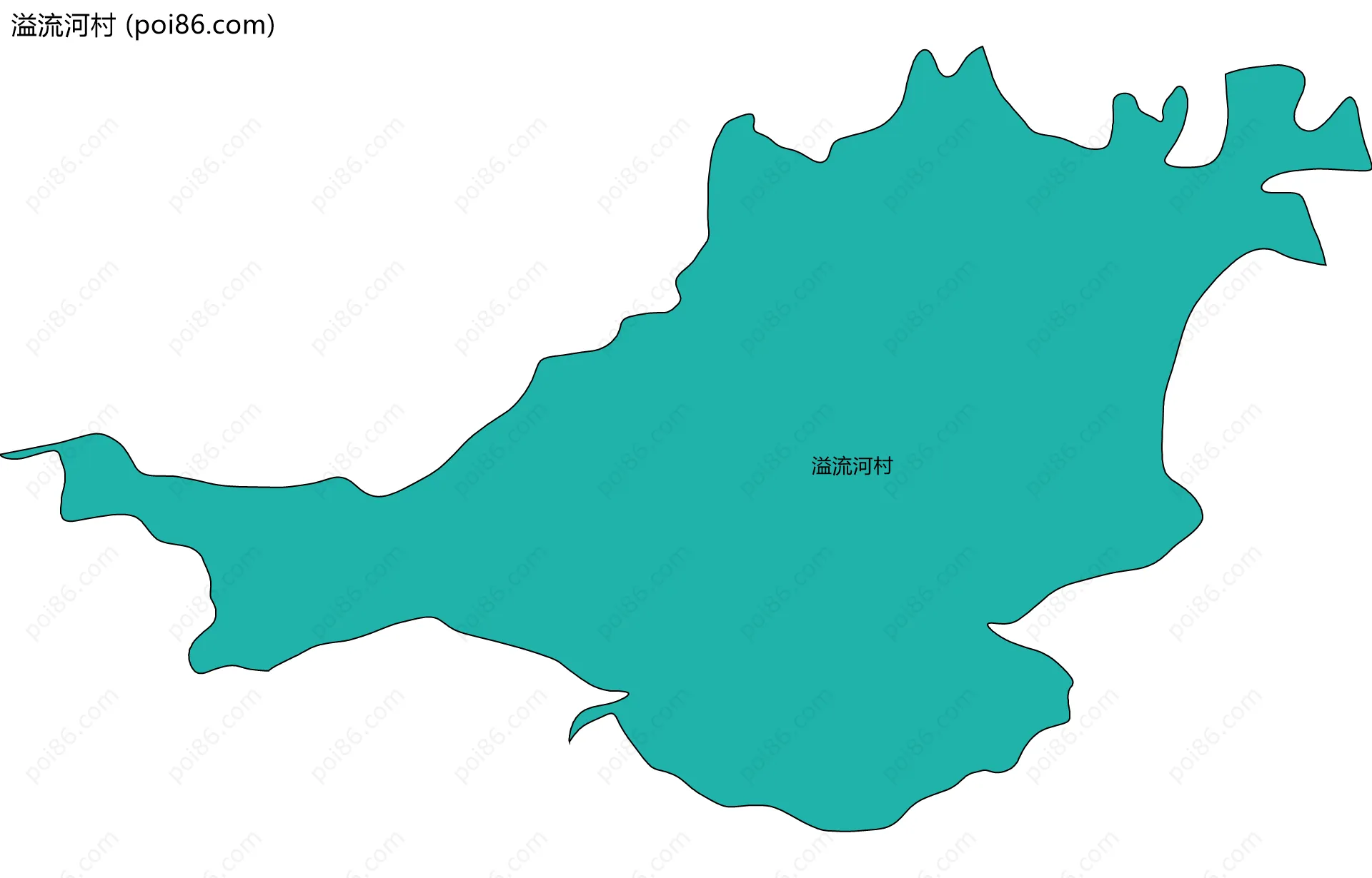 溢流河村边界地图
