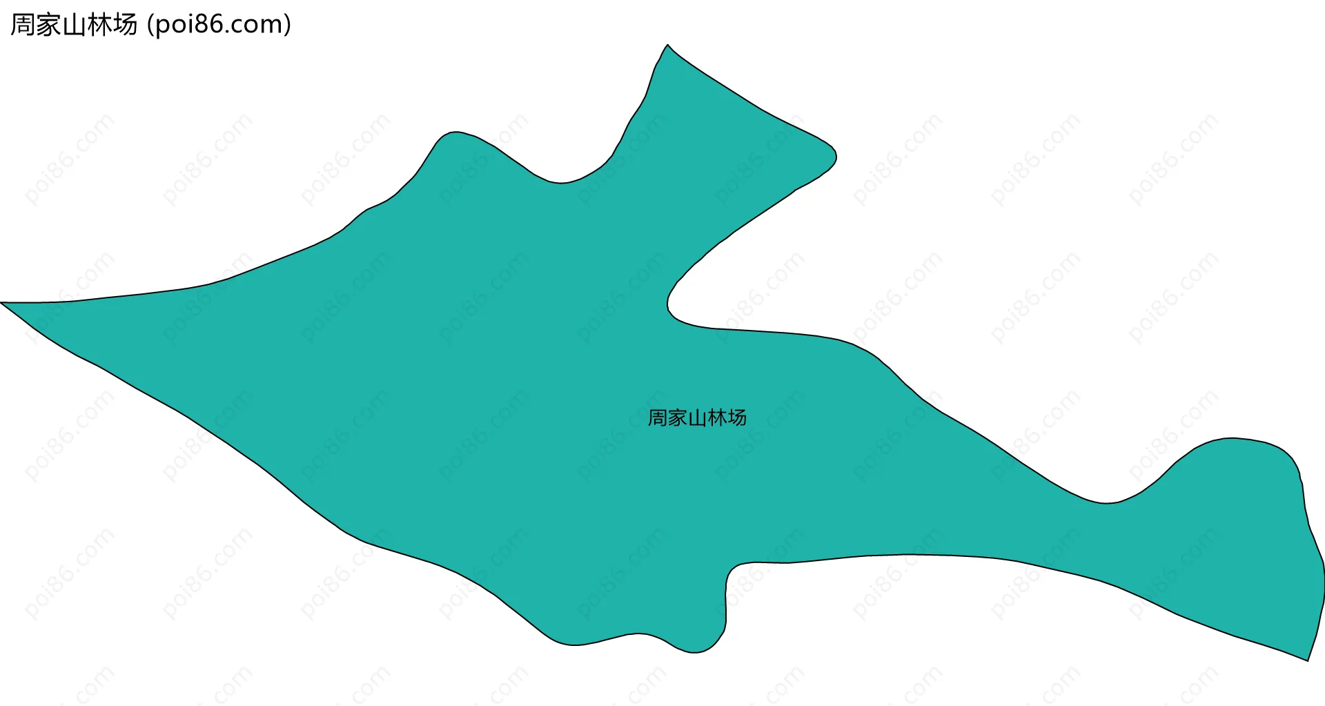 周家山林场边界地图