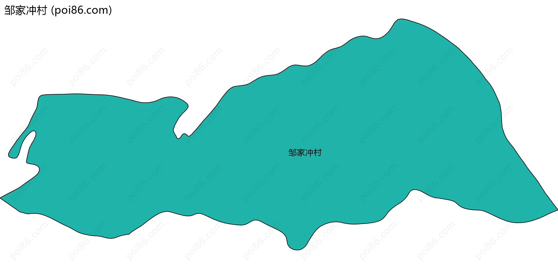 邹家冲村边界地图