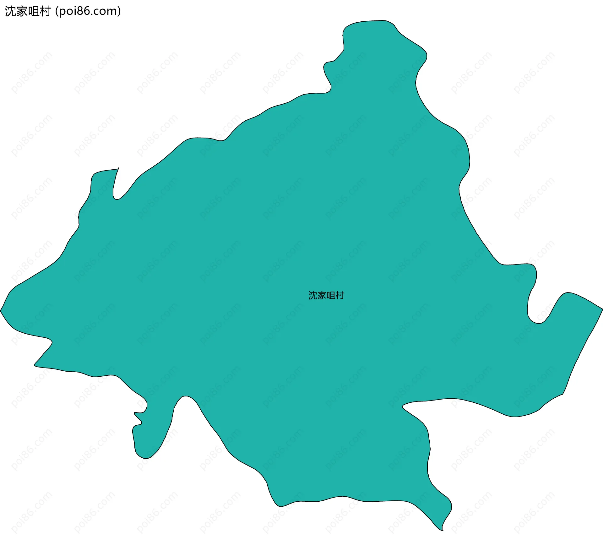 沈家咀村边界地图