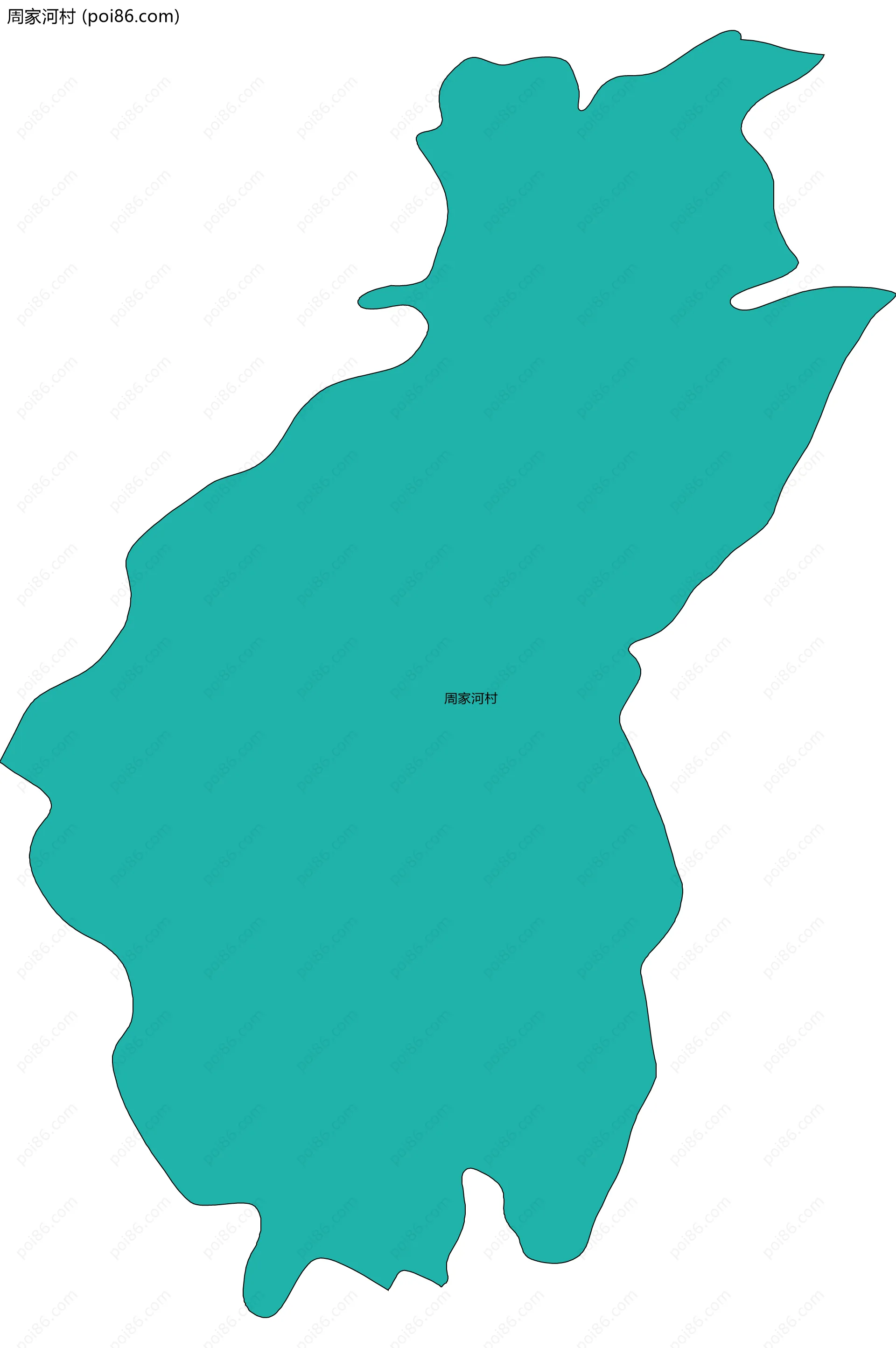 周家河村边界地图