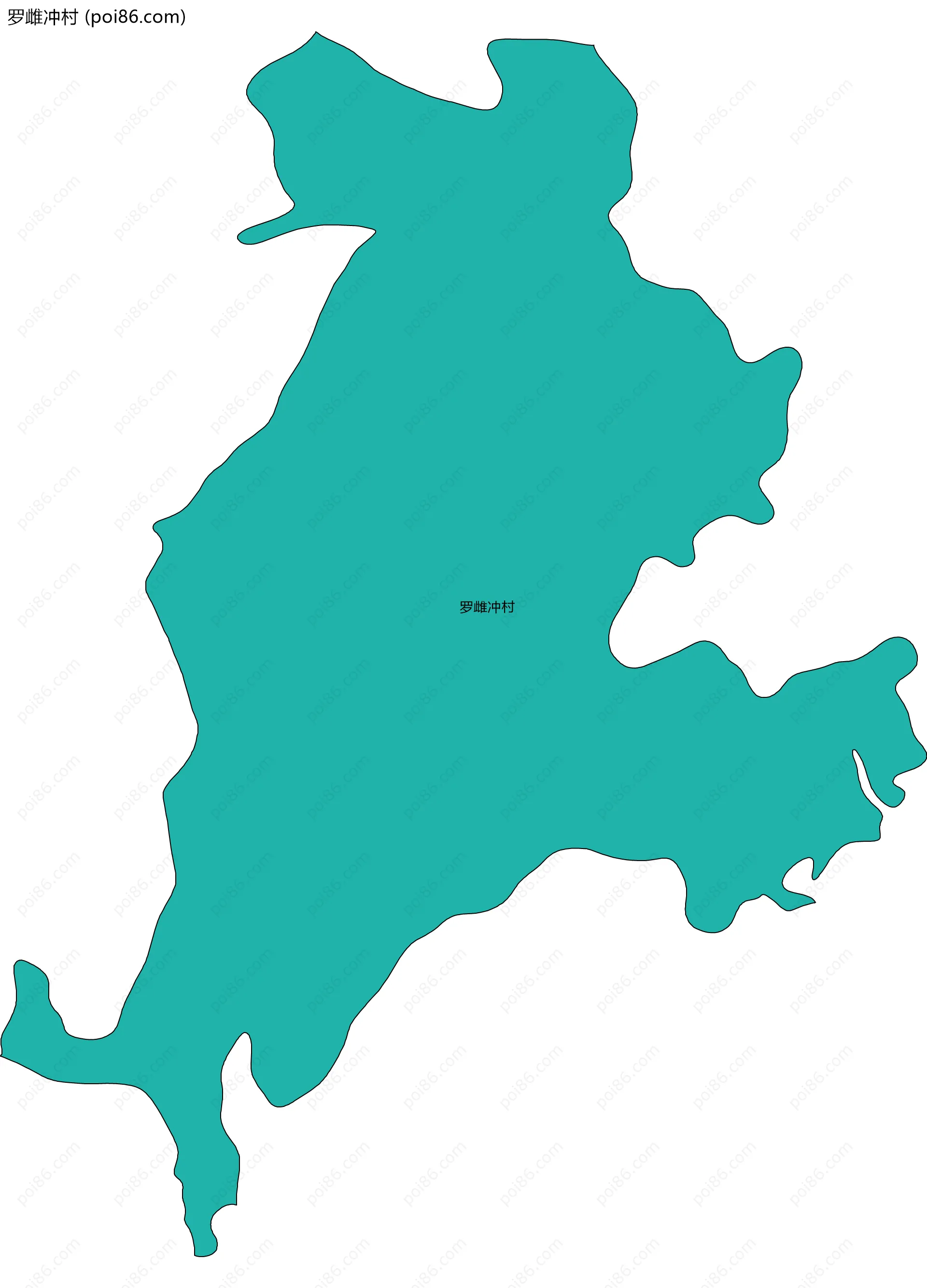 罗雌冲村边界地图