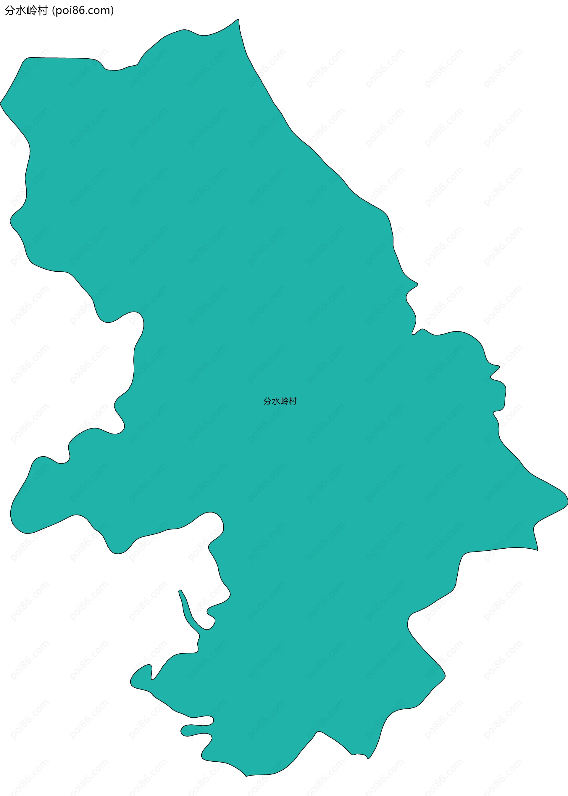 分水岭村边界地图