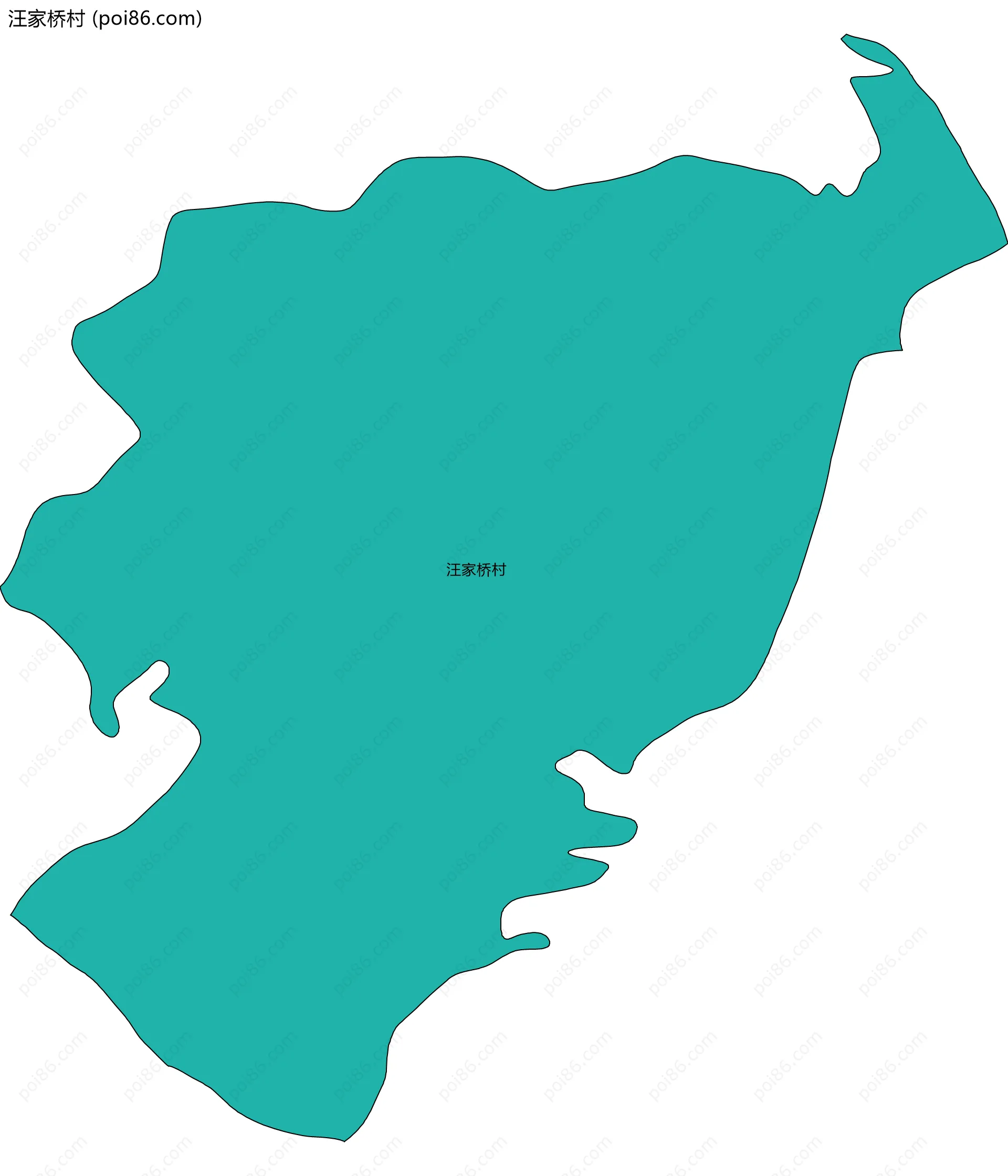汪家桥村边界地图