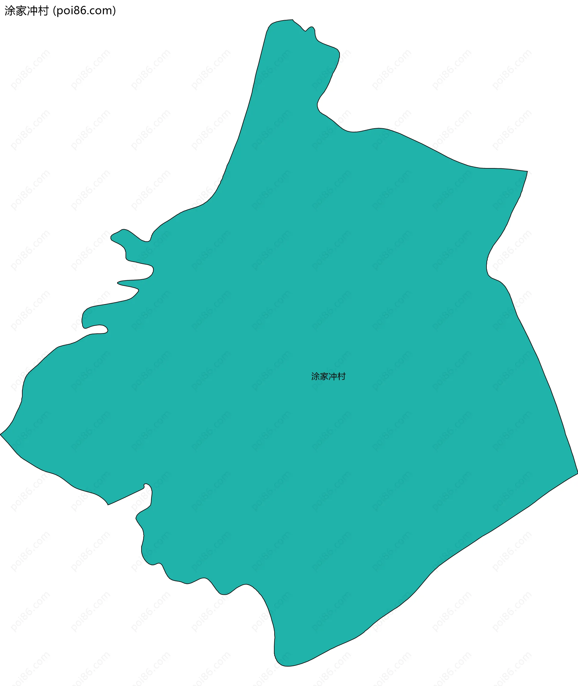 涂家冲村边界地图